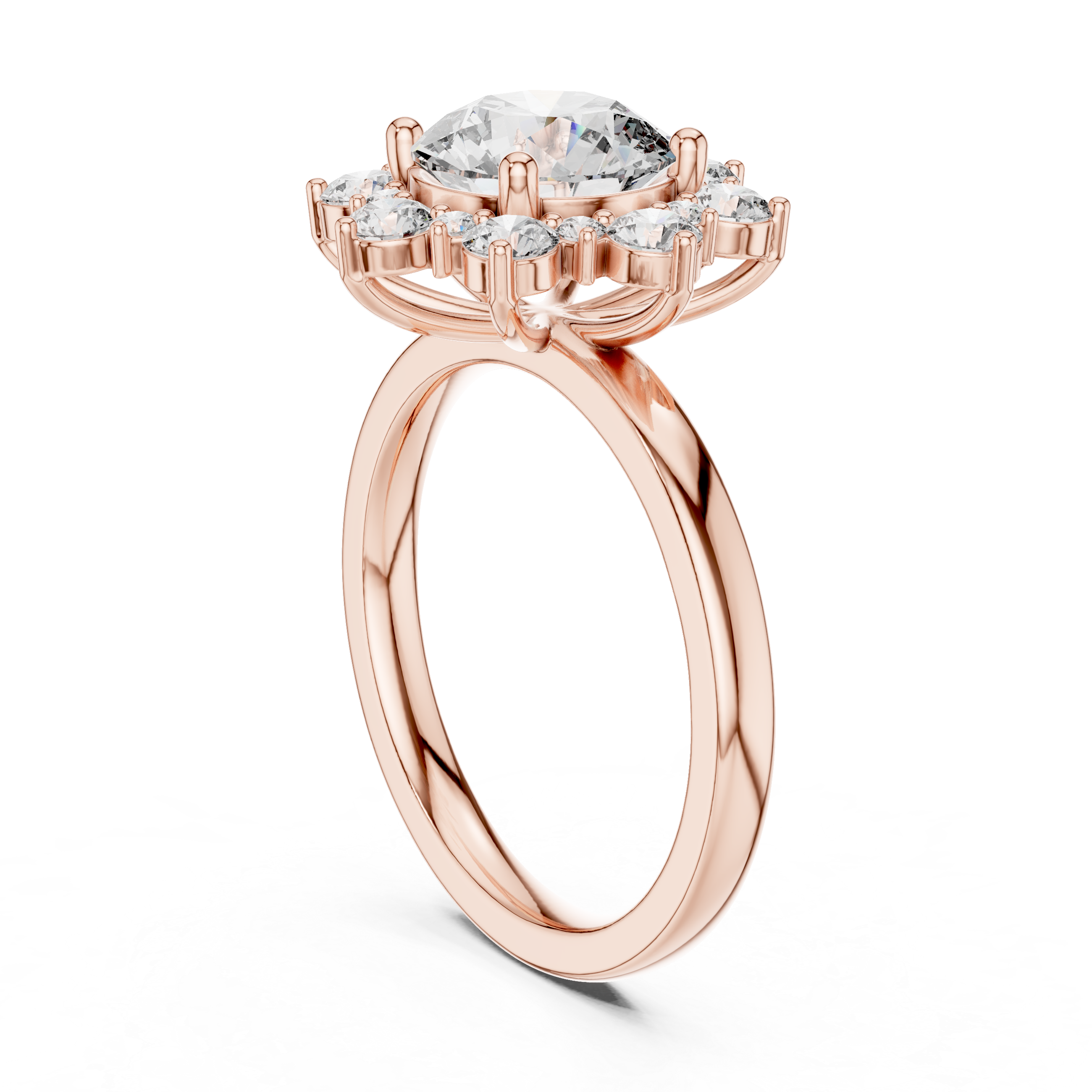 Luxury Halo Cluster Diamond Ring