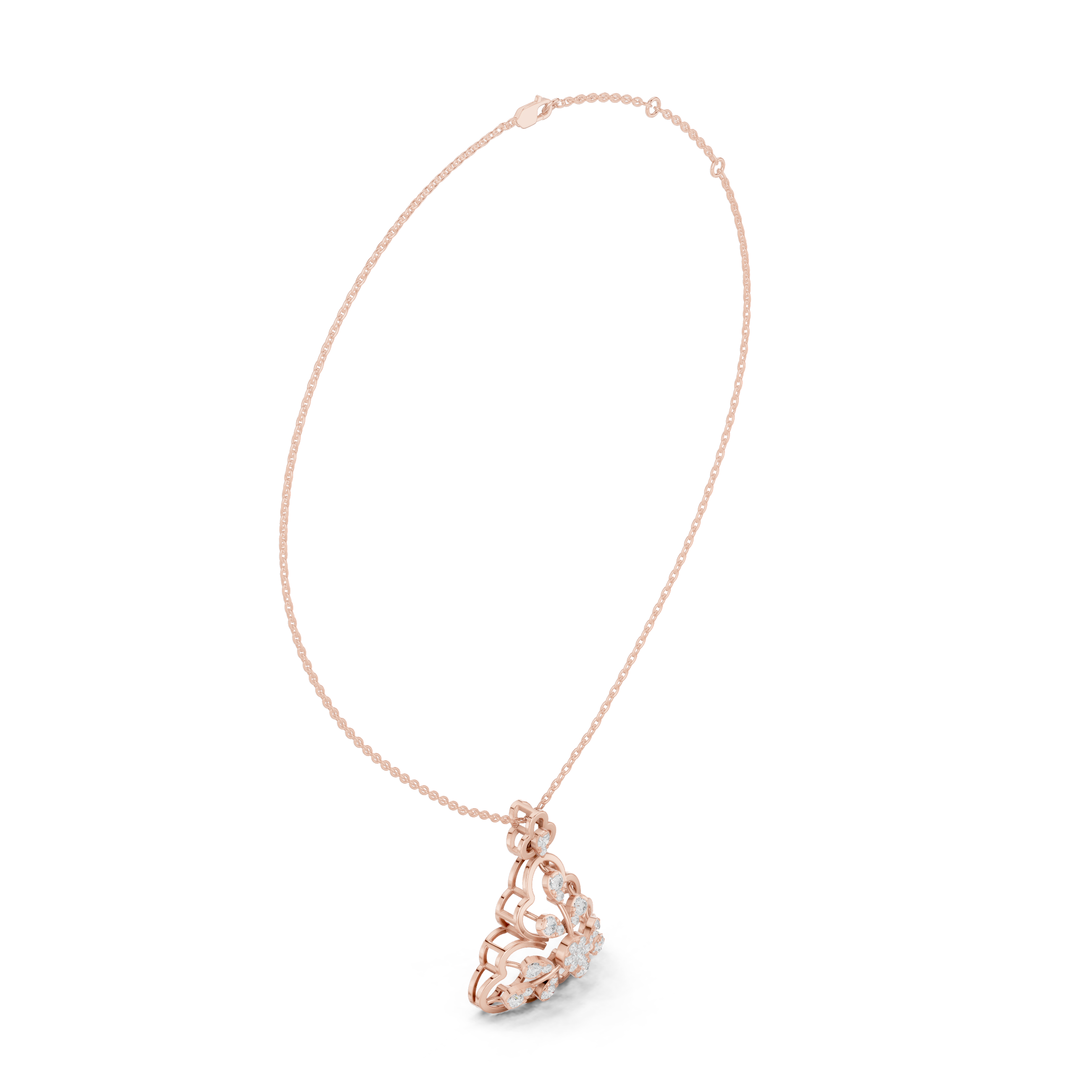 Regal Floral Diamond Pendant
