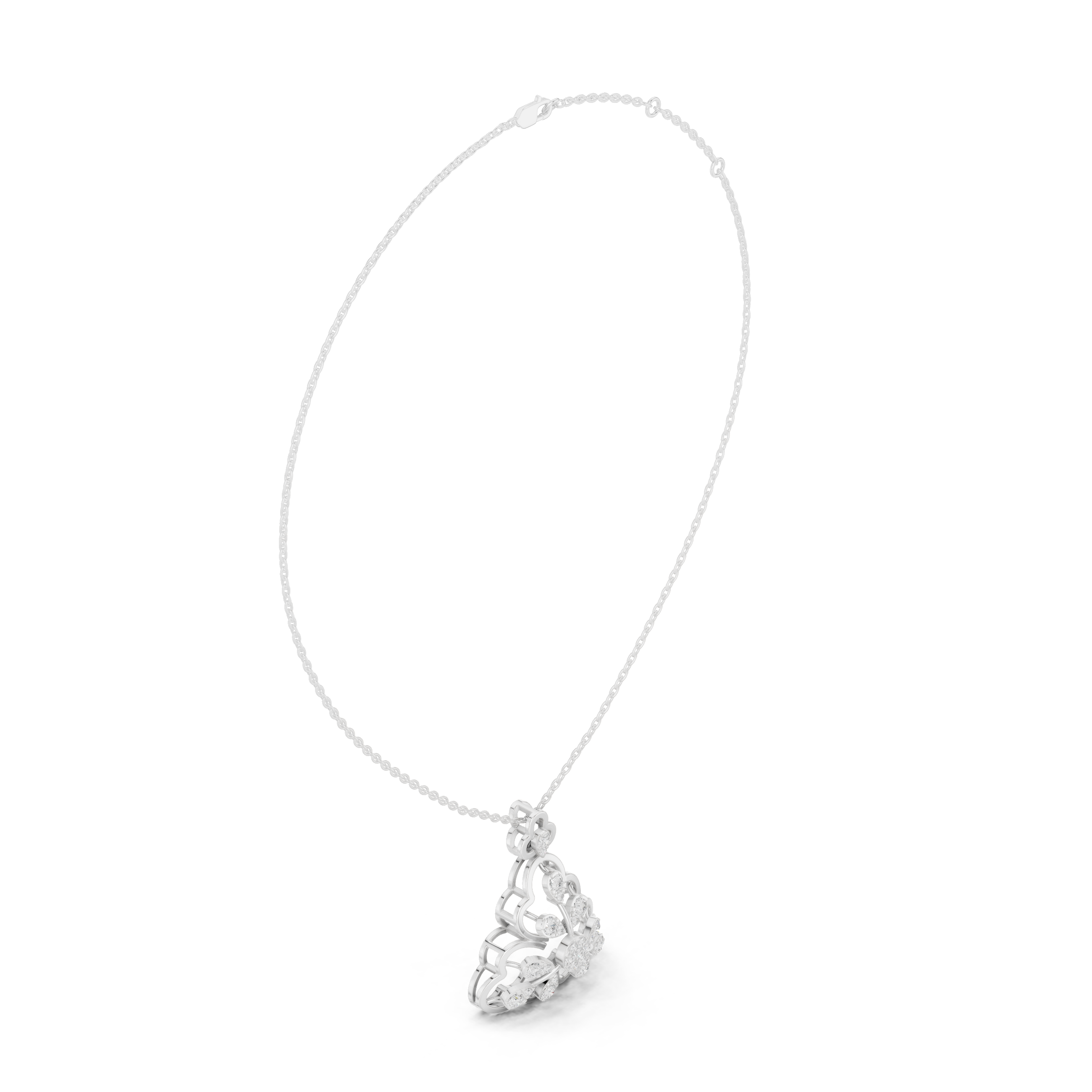 Regal Floral Diamond Pendant