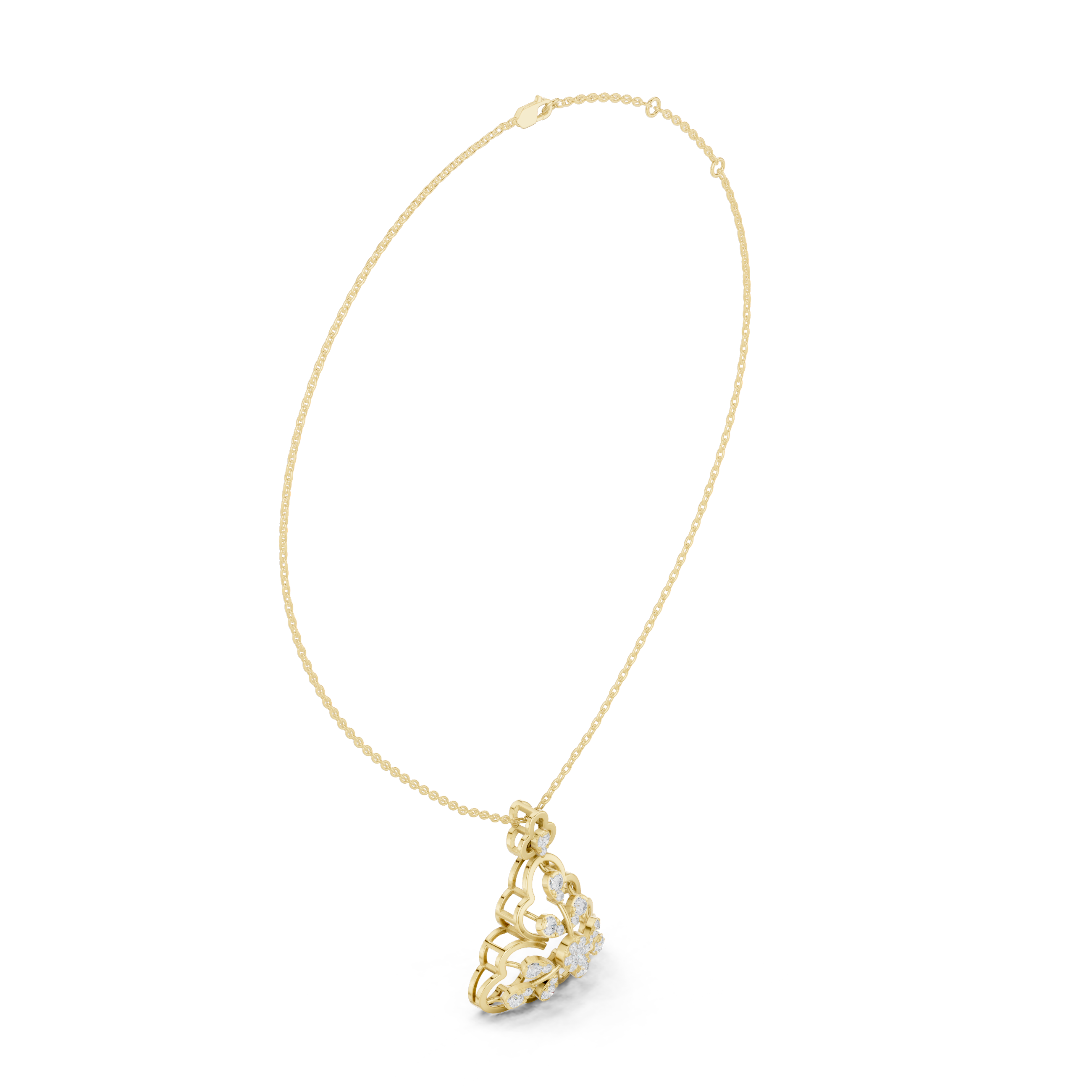 Regal Floral Diamond Pendant