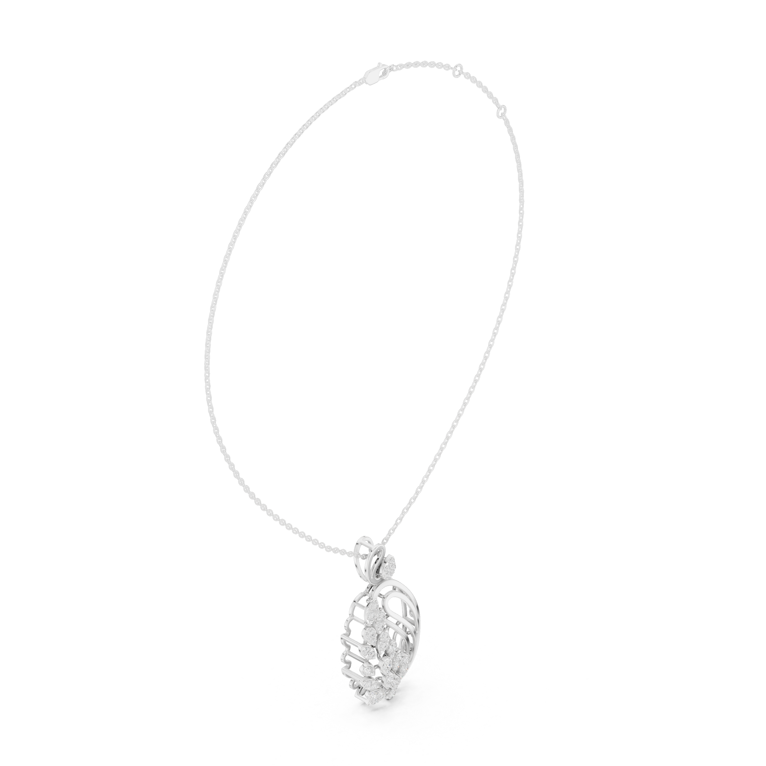 Majestic Leaf Diamond Pendant