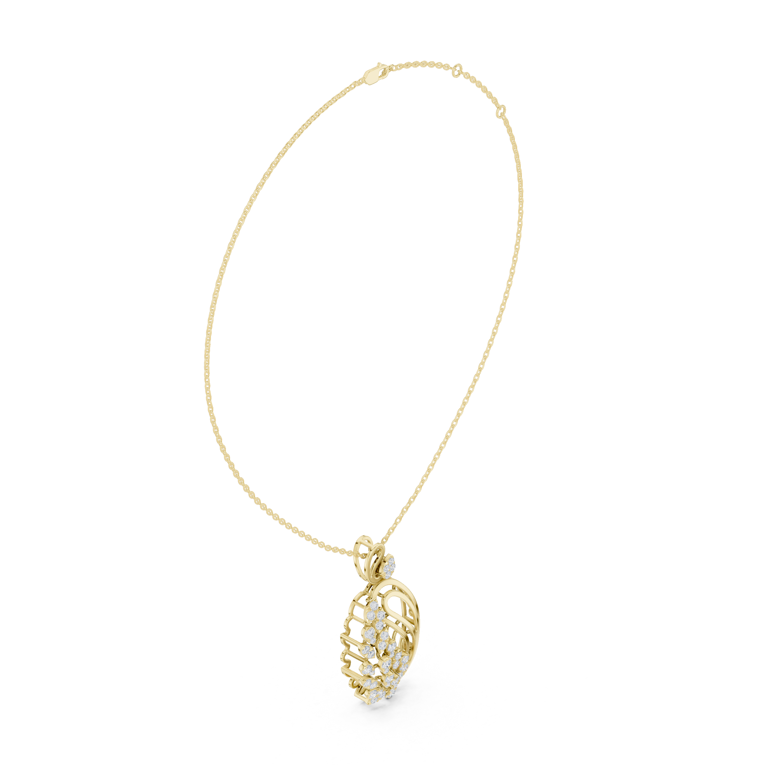 Majestic Leaf Diamond Pendant
