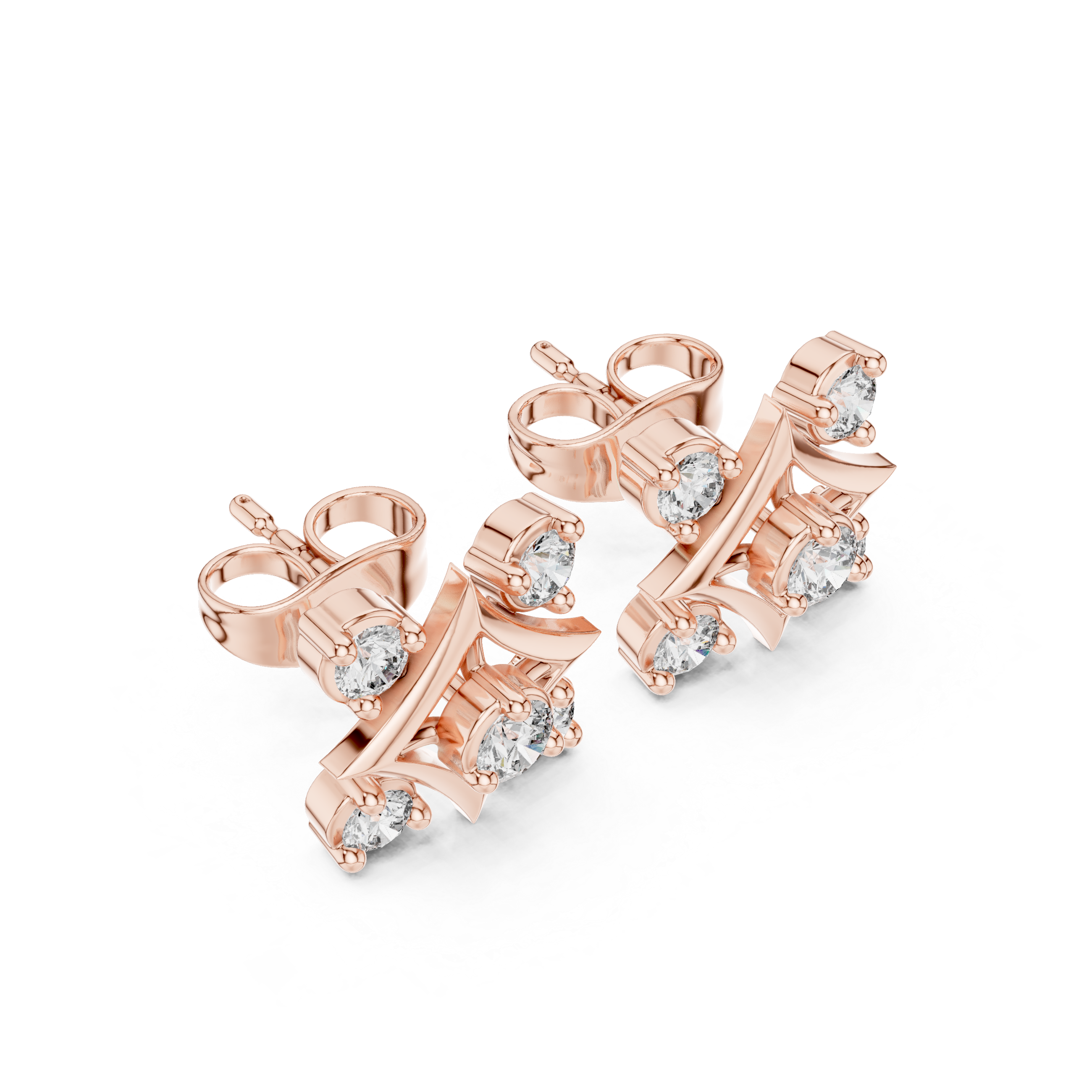 Luxury Geometric Diamond Earrings