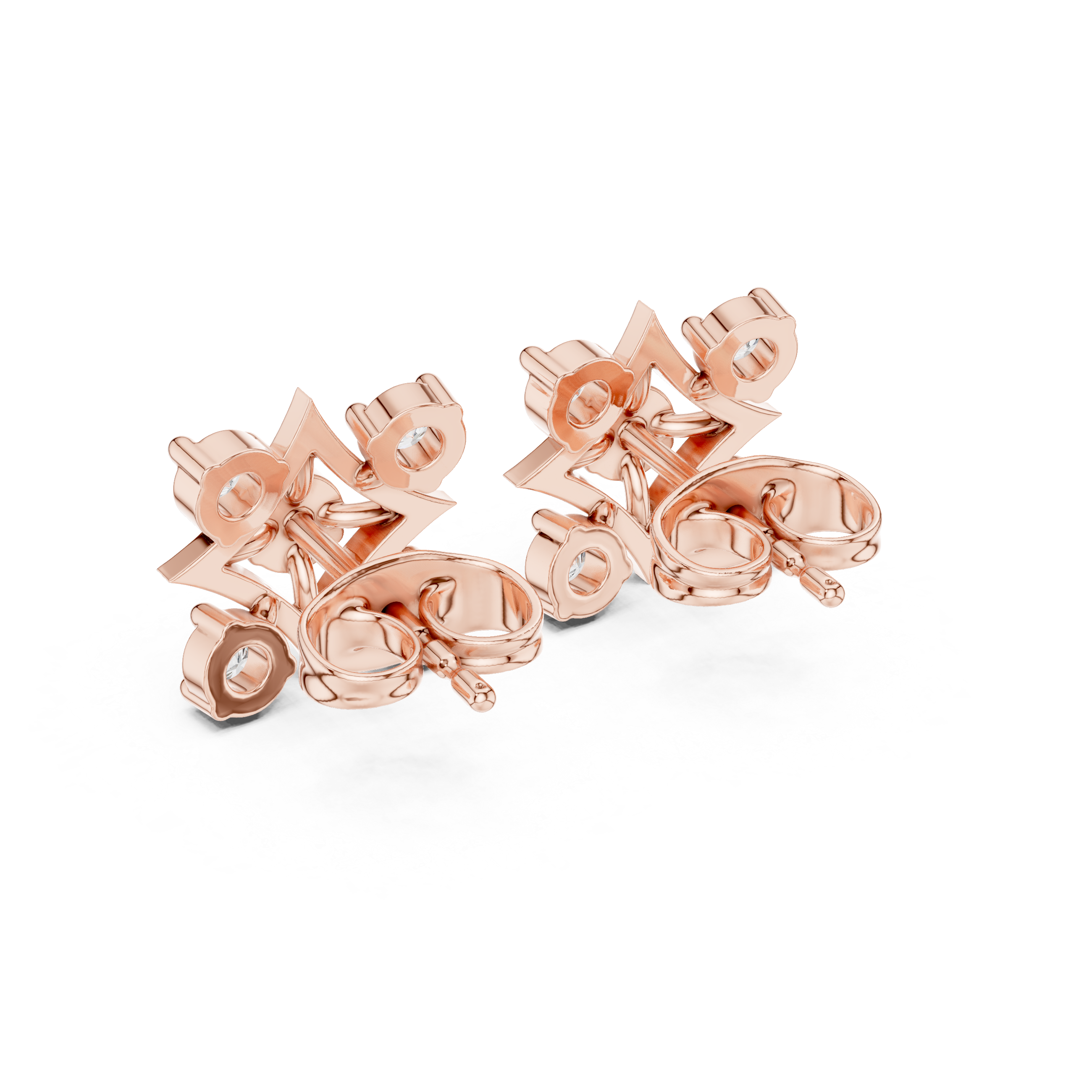 Luxury Geometric Diamond Earrings
