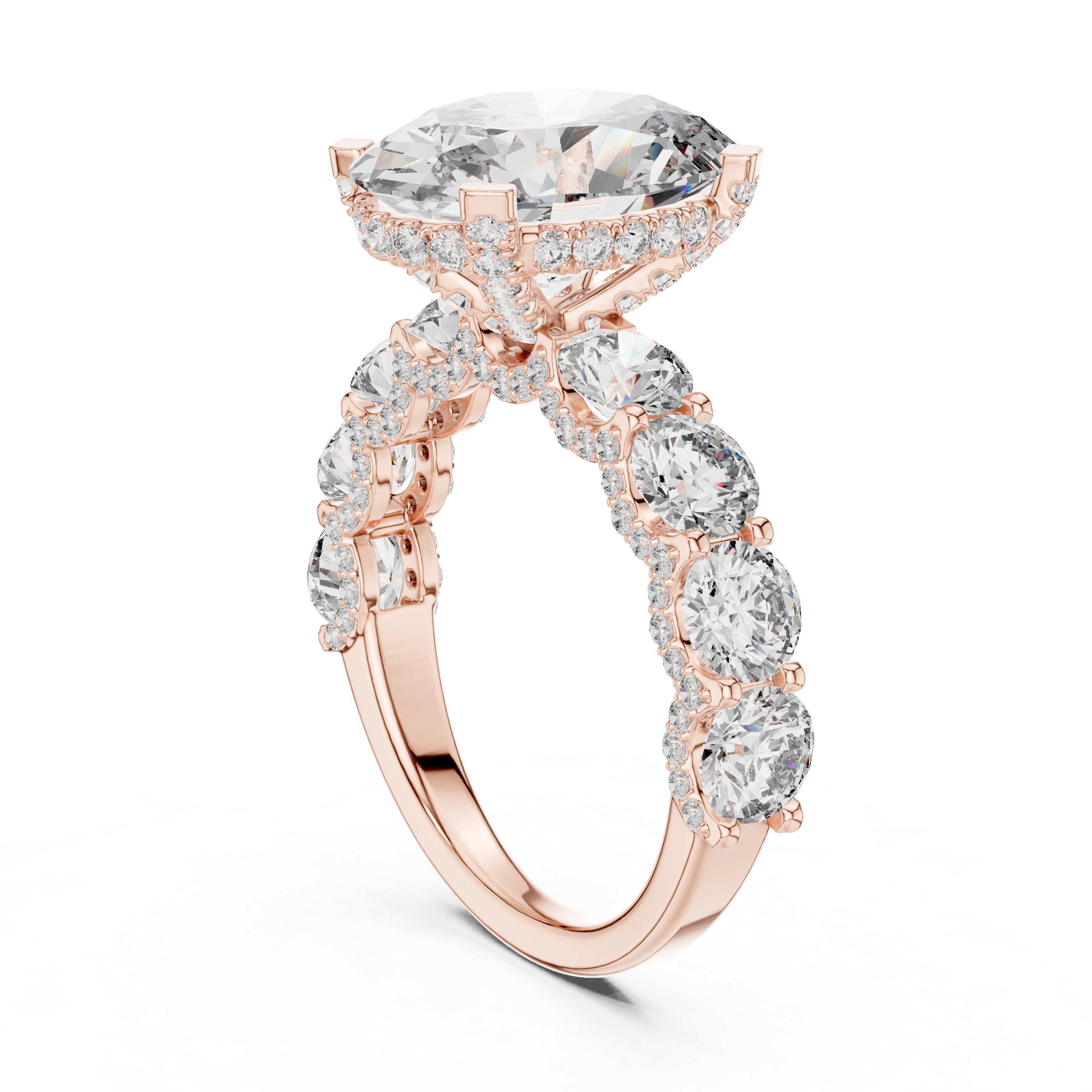 Luxury Oval Diamond Halo Ring