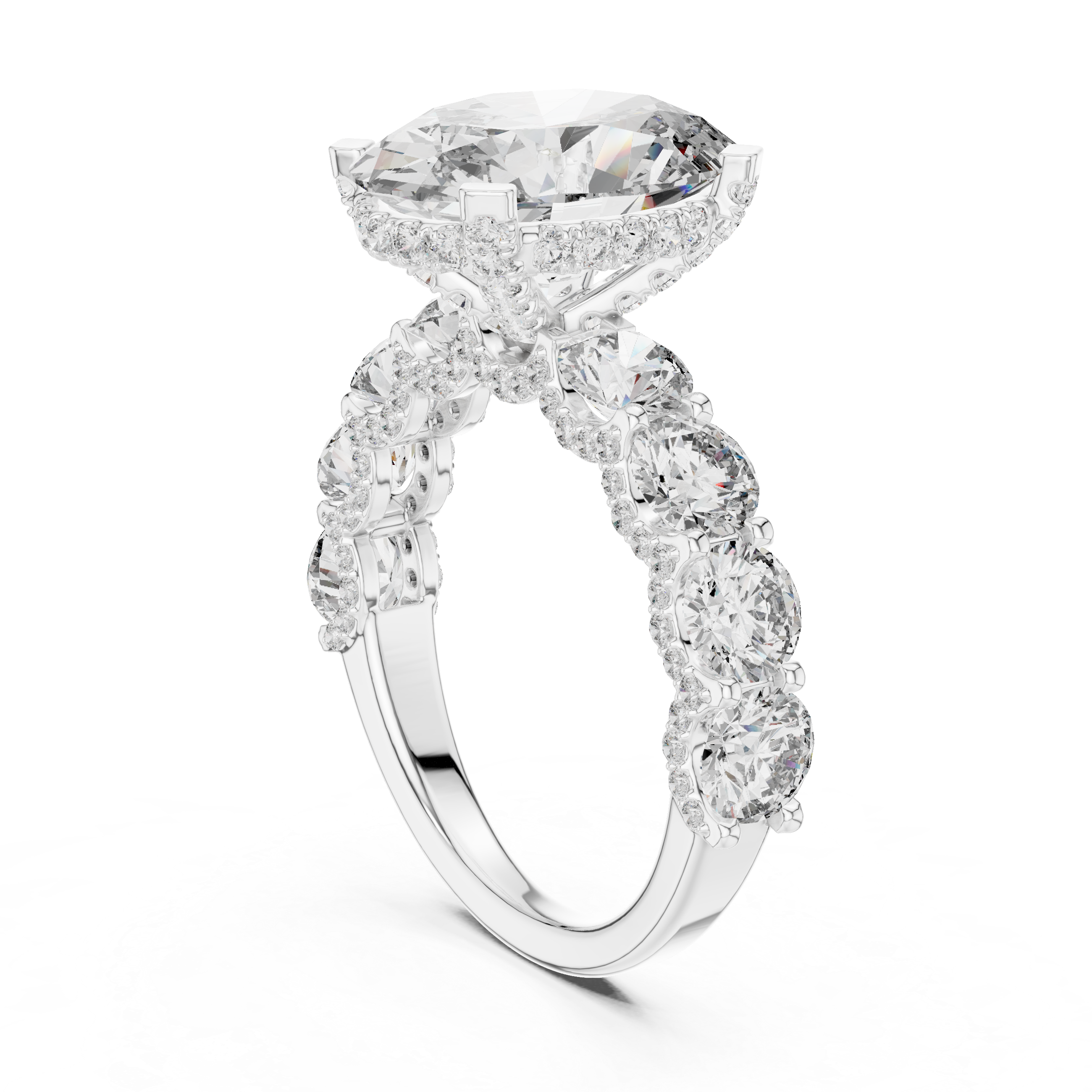 Luxury Oval Diamond Halo Ring