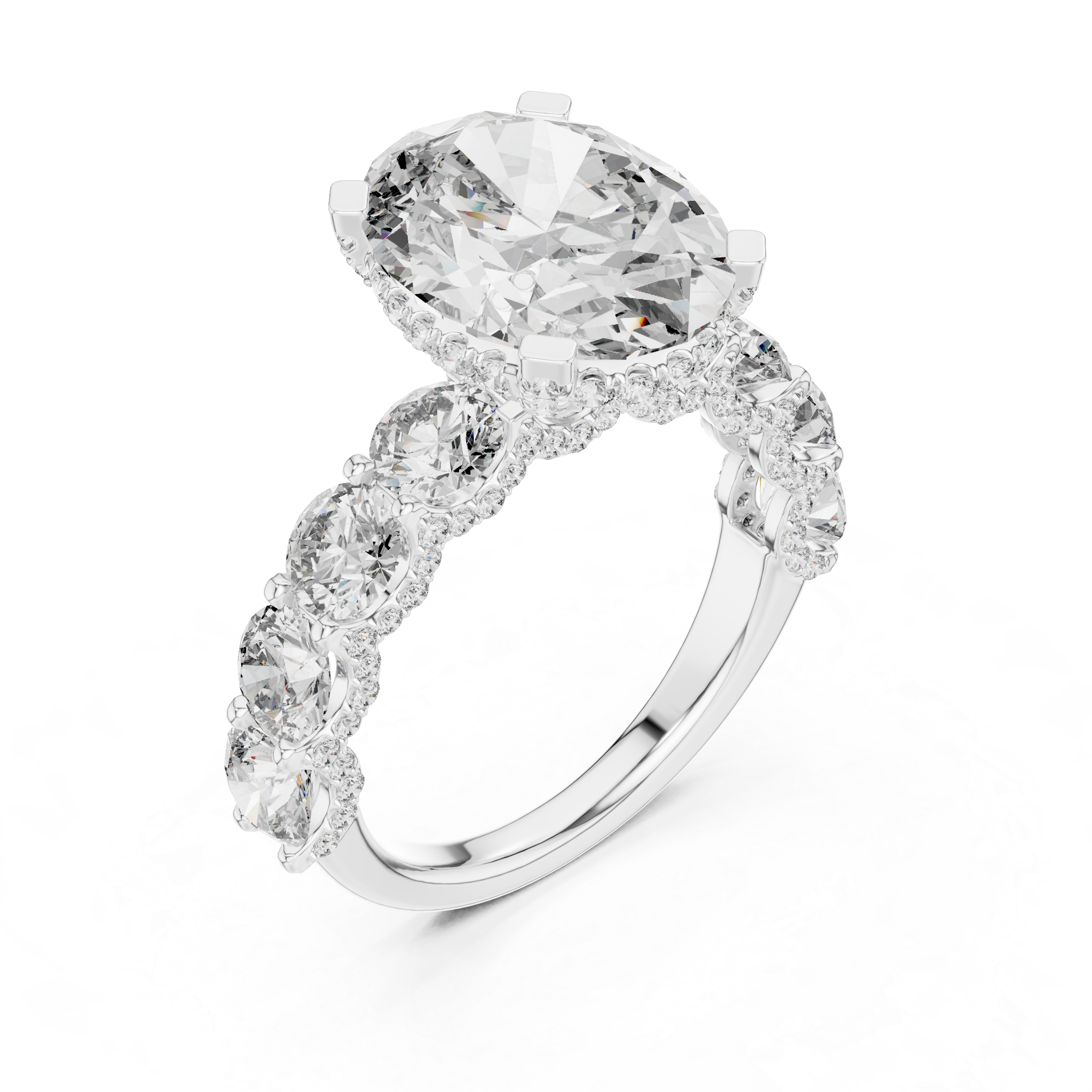 Luxury Oval Diamond Halo Ring