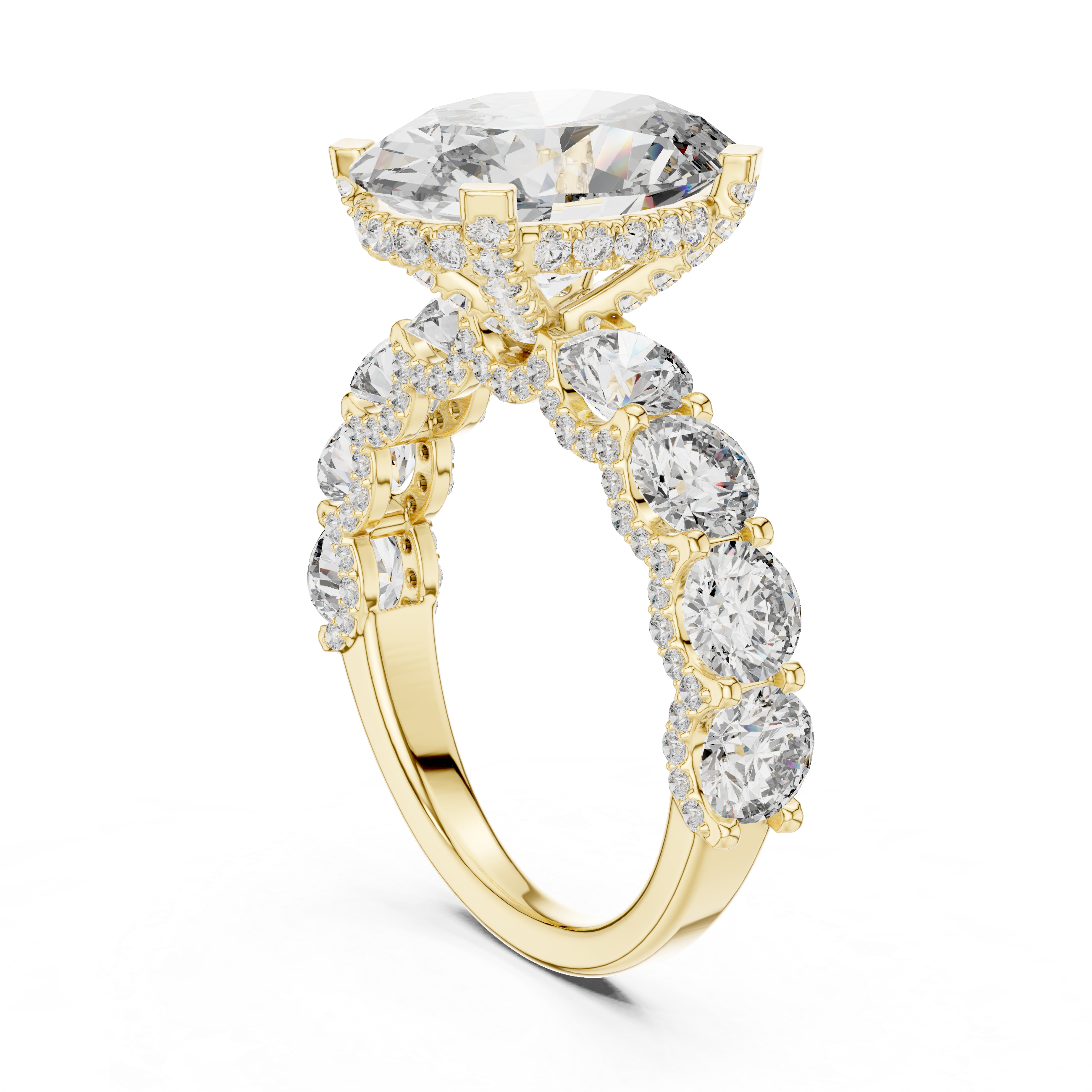 Luxury Oval Diamond Halo Ring