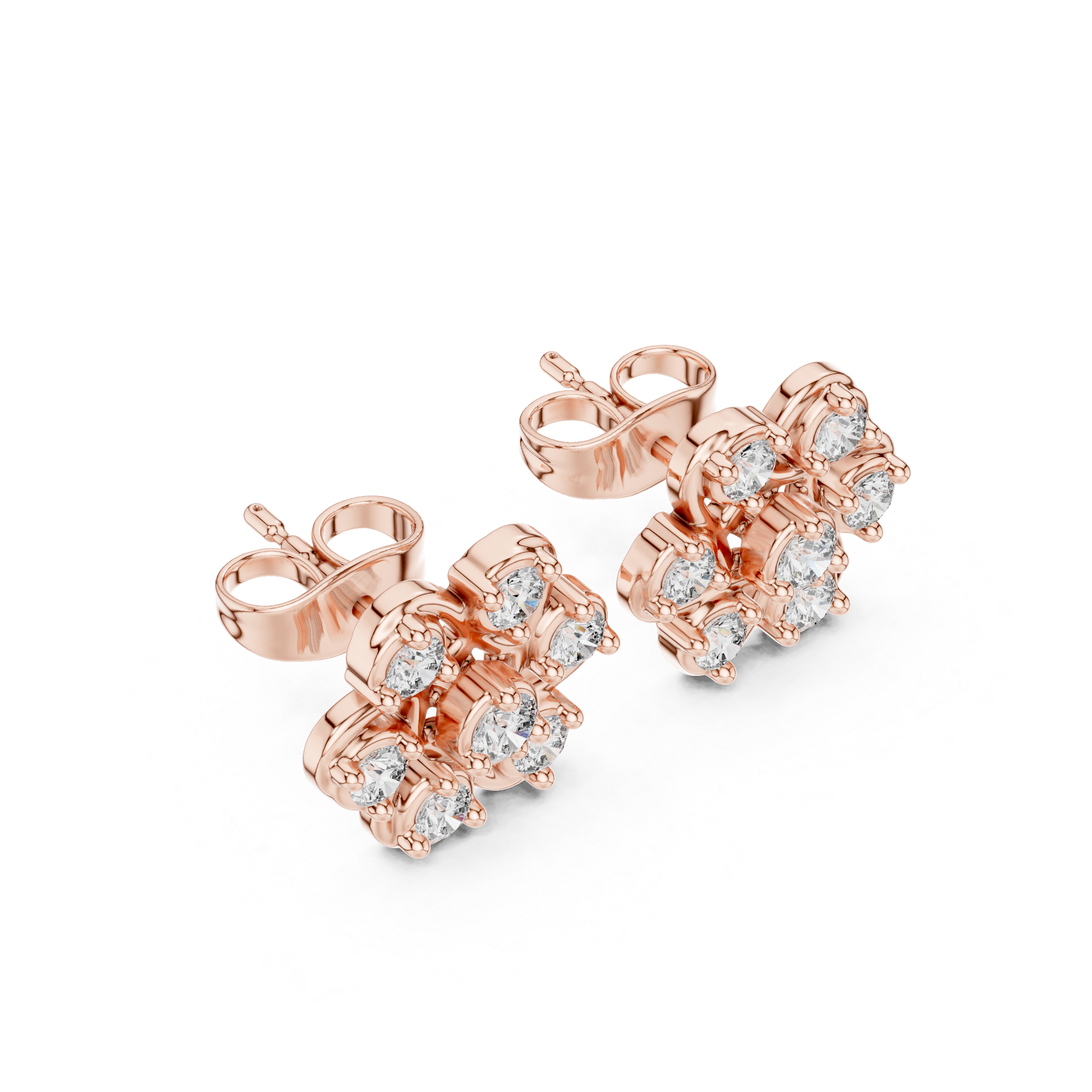 Luxury Floral Diamond Earrings