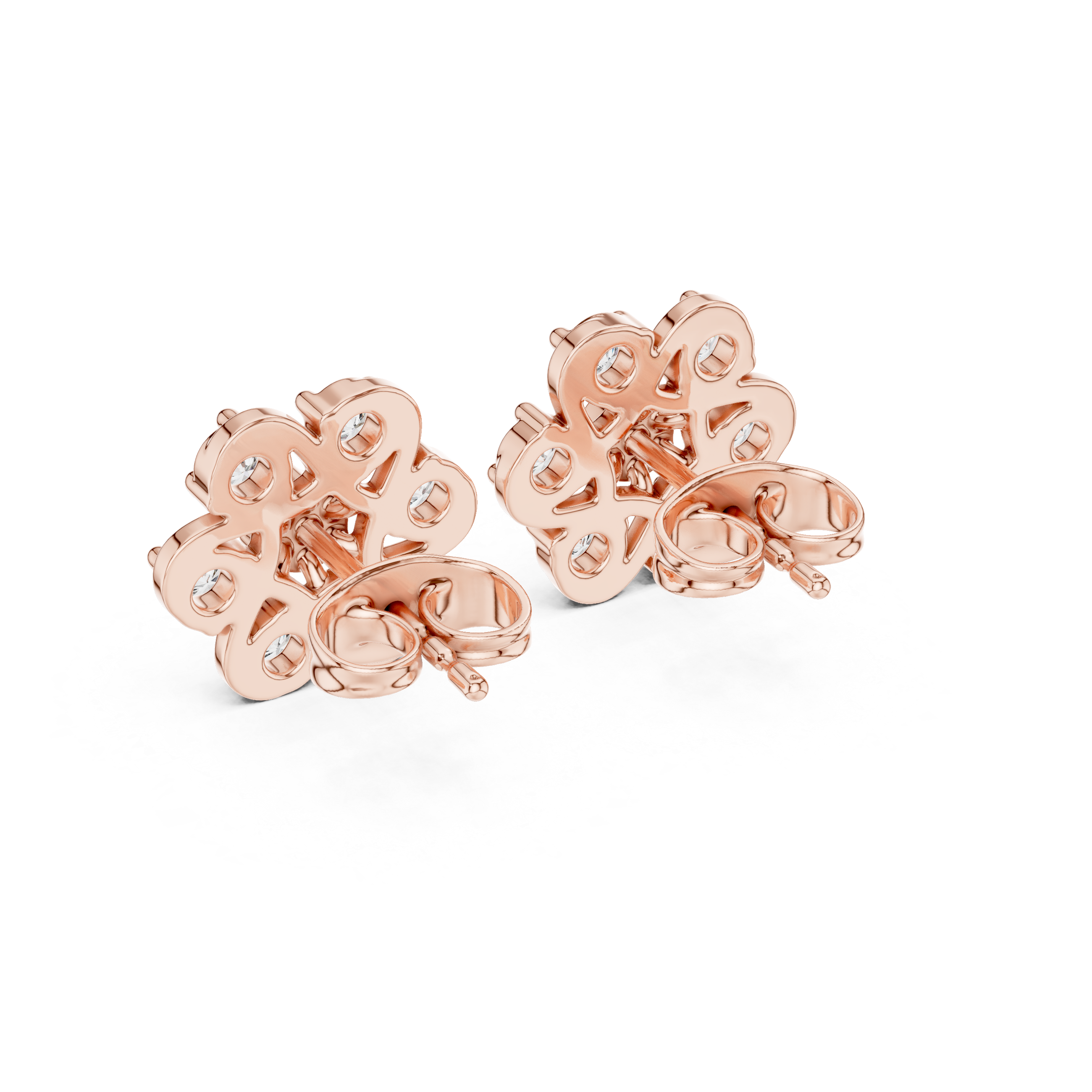 Luxury Floral Diamond Earrings