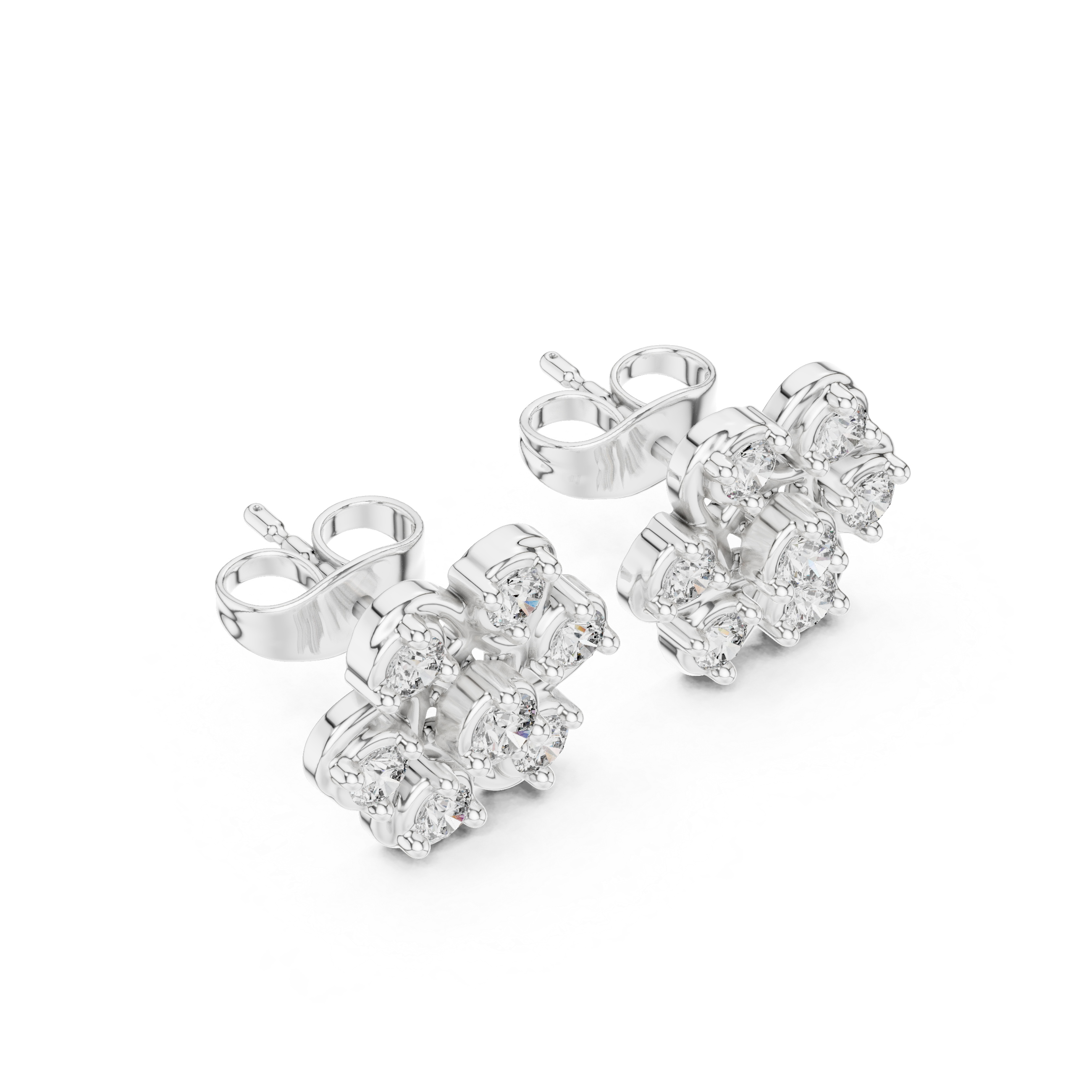 Luxury Floral Diamond Earrings