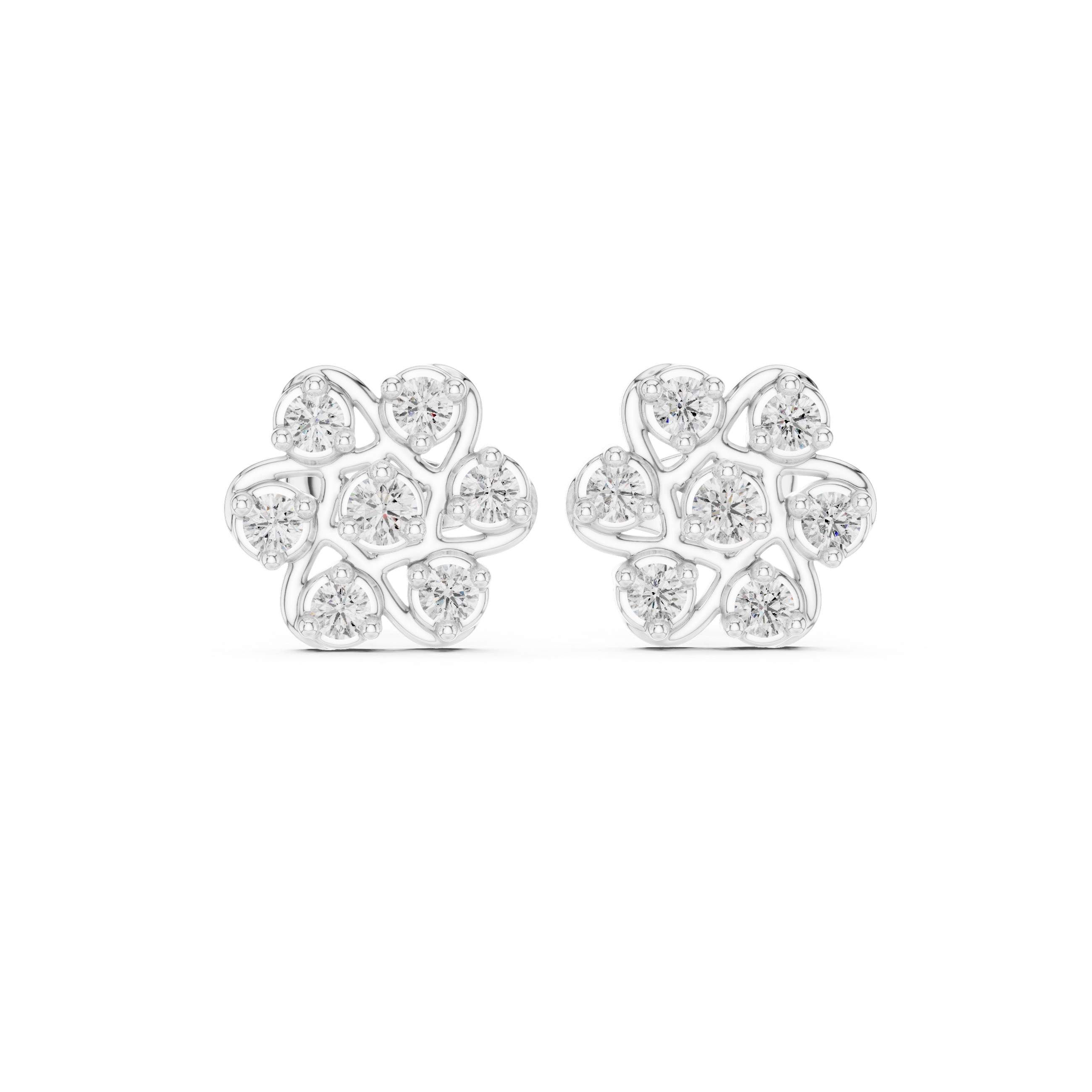 Luxury Floral Diamond Earrings