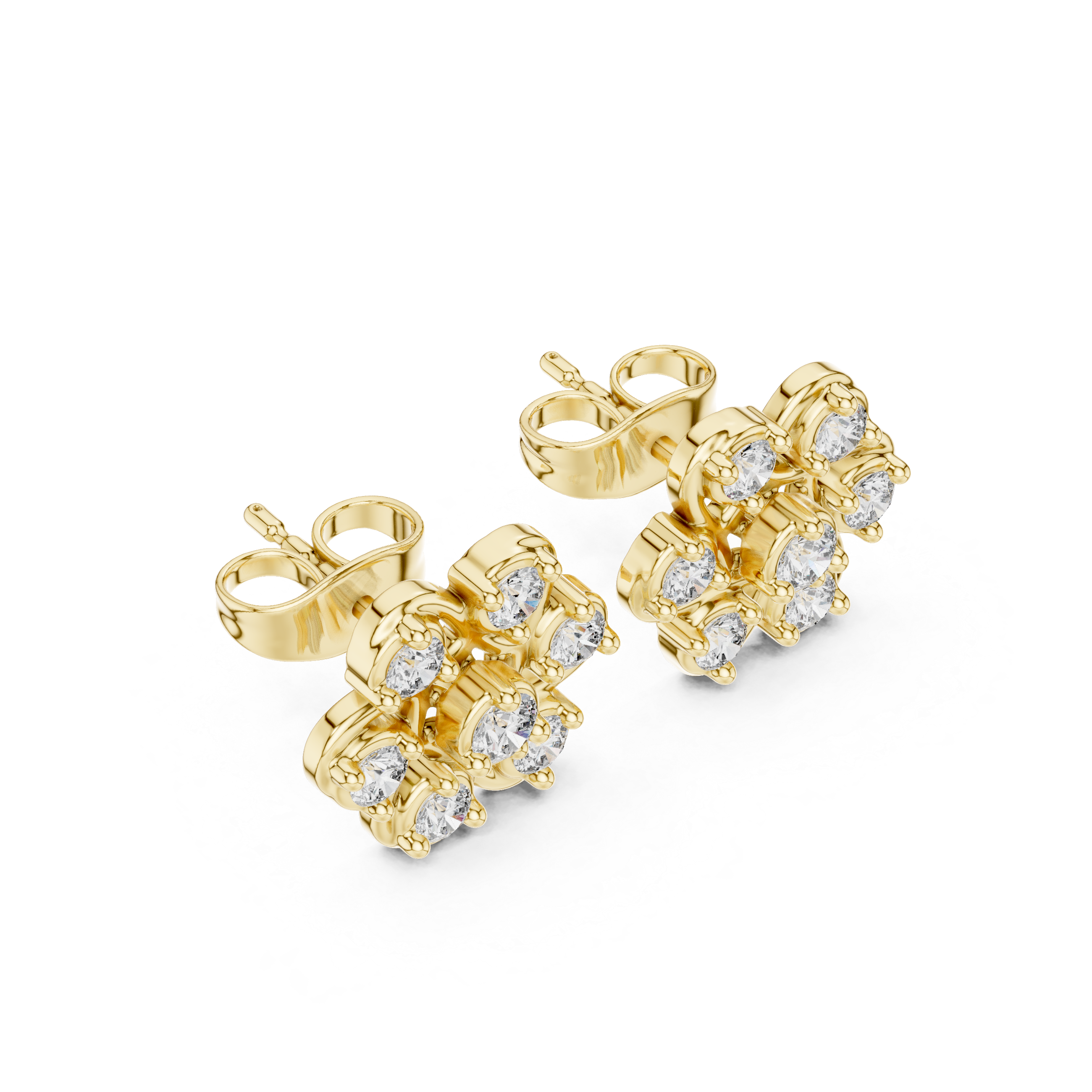 Luxury Floral Diamond Earrings