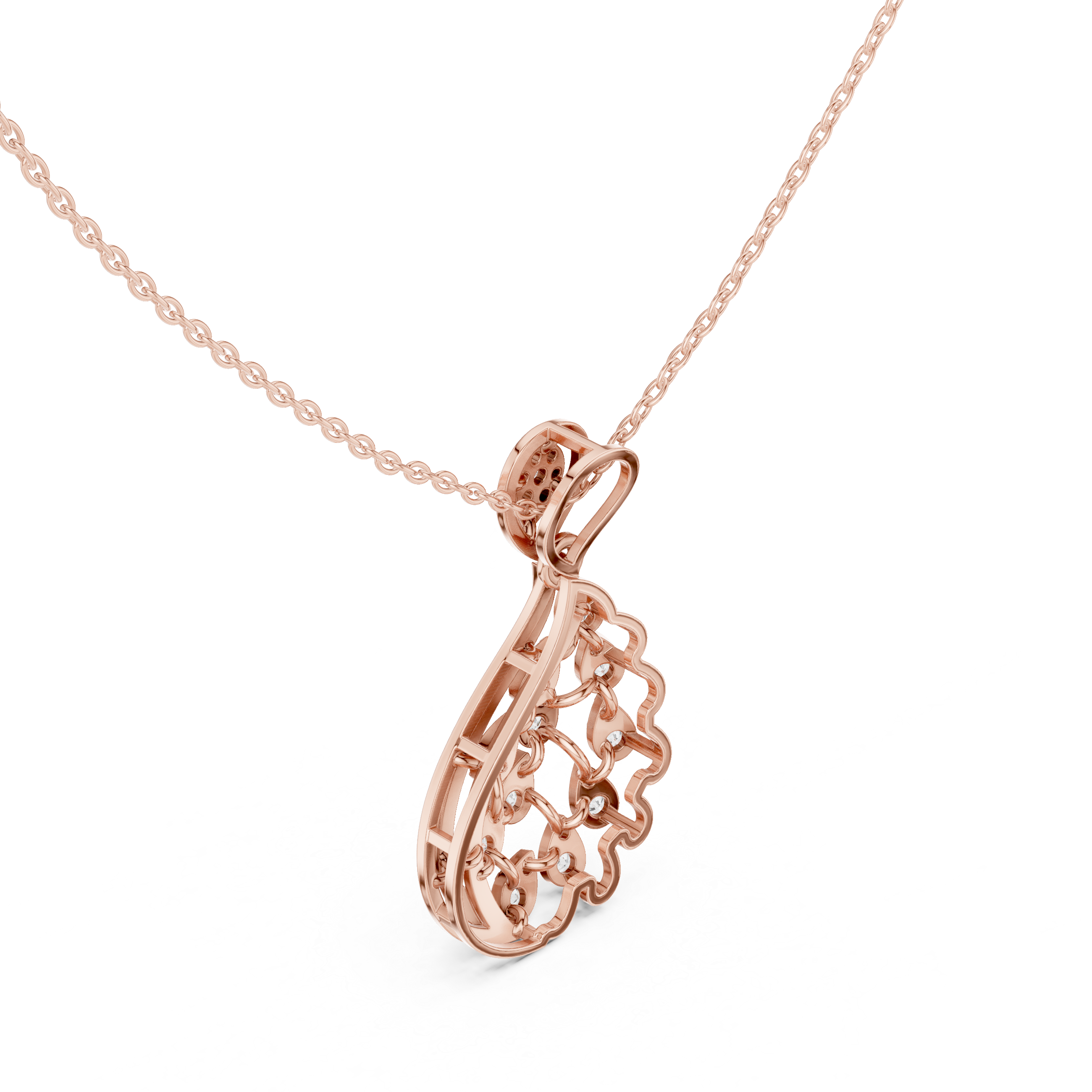Elegant Diamond Drop Pendant