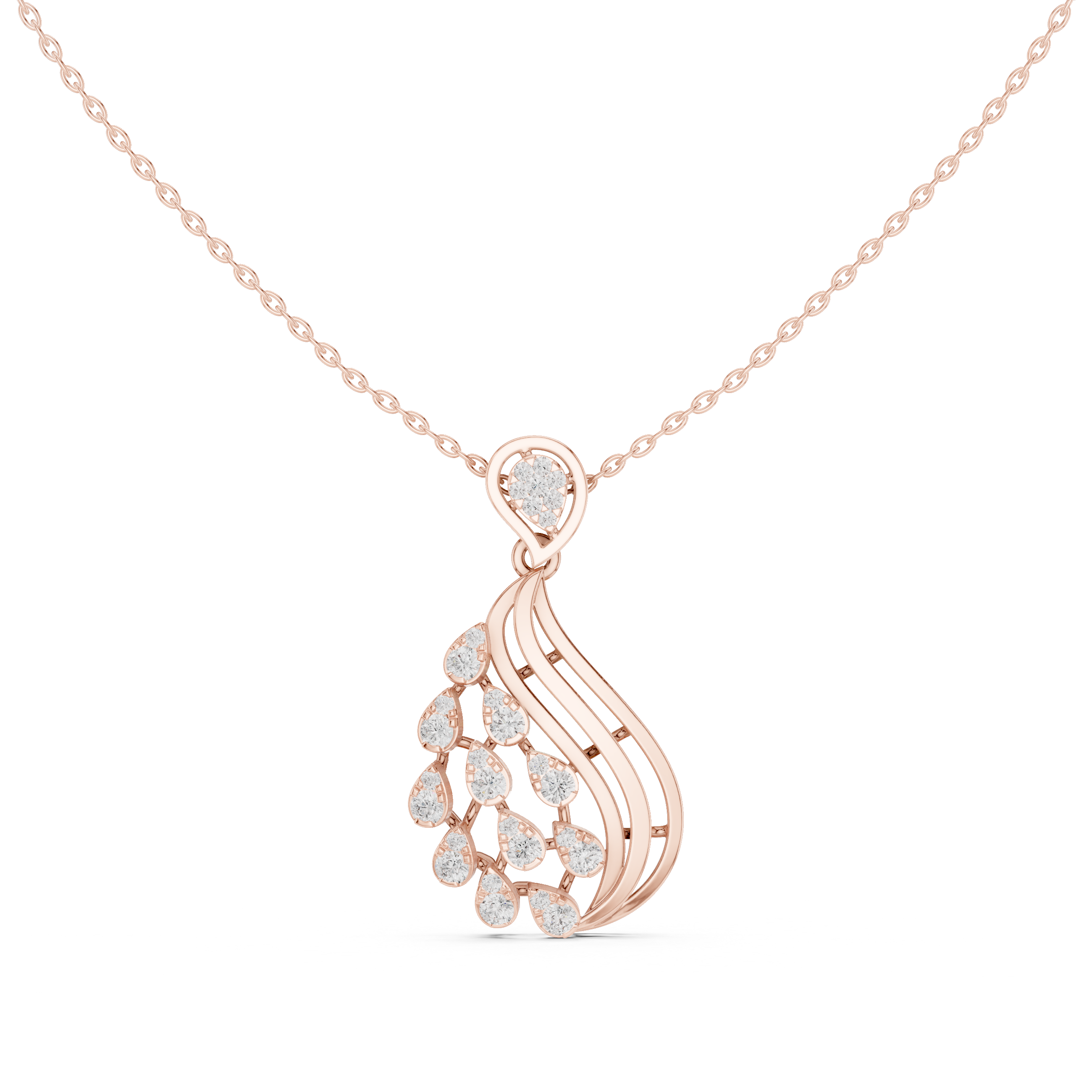 Elegant Diamond Drop Pendant