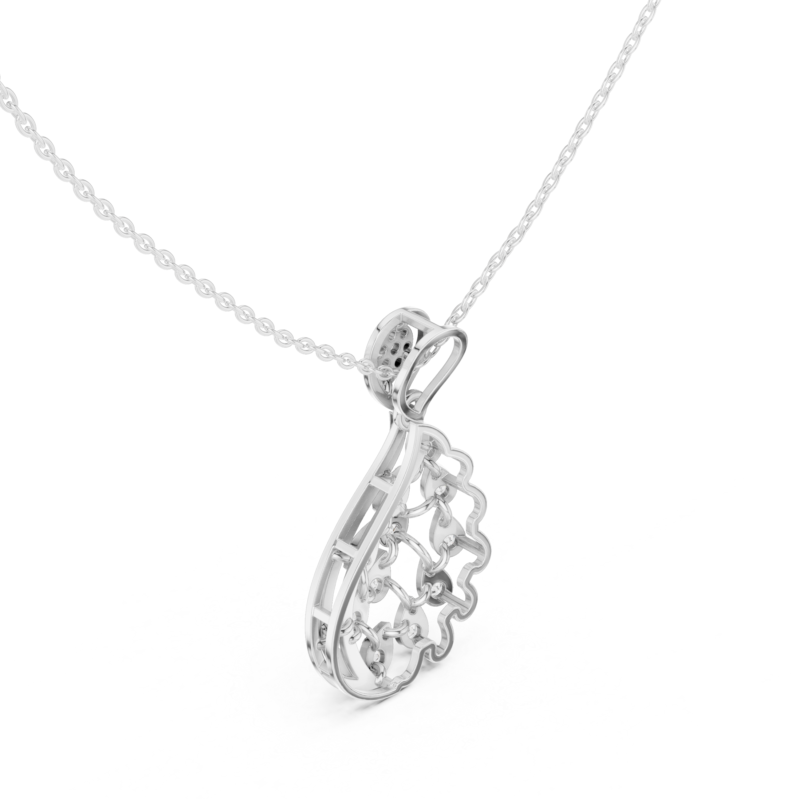 Elegant Diamond Drop Pendant