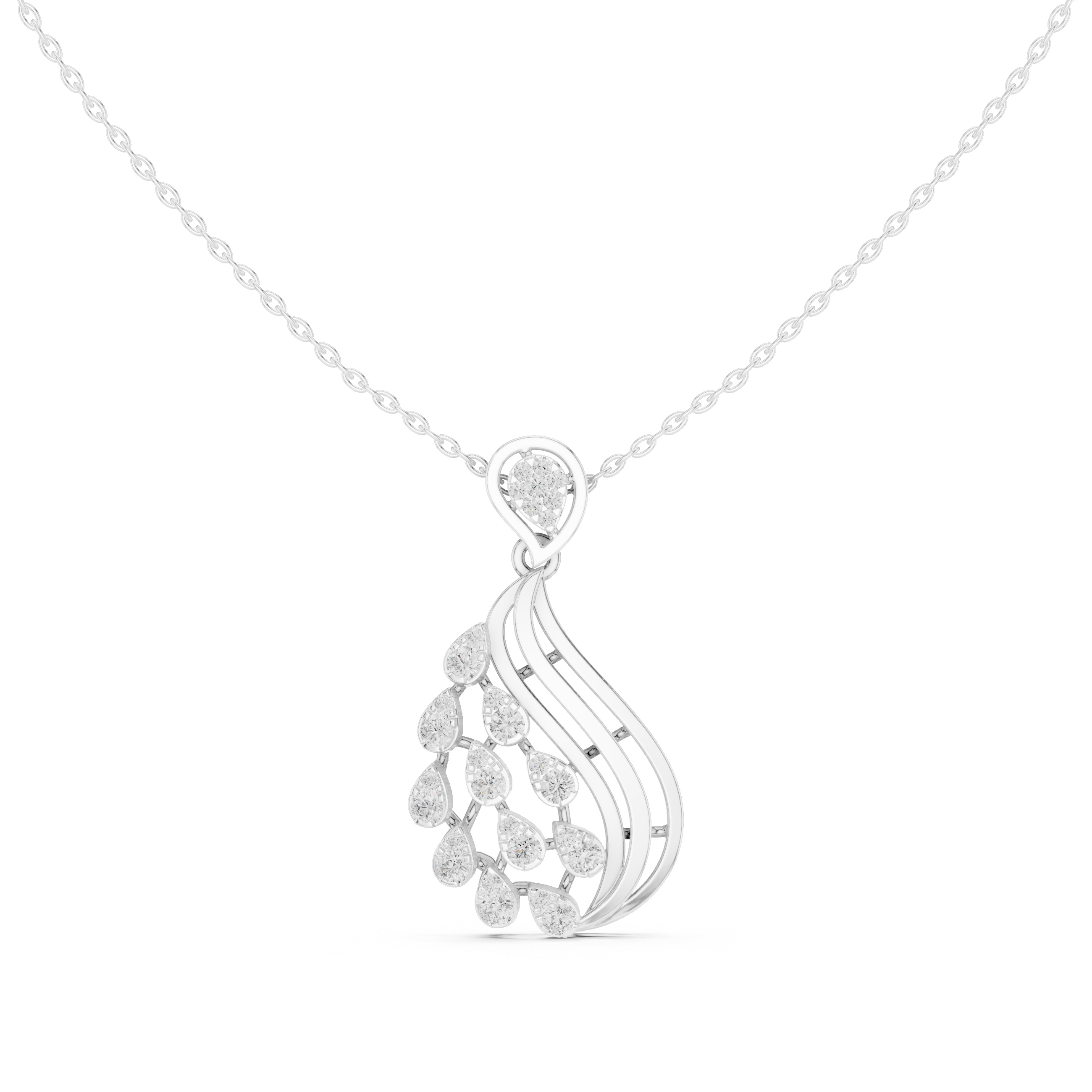 Elegant Diamond Drop Pendant