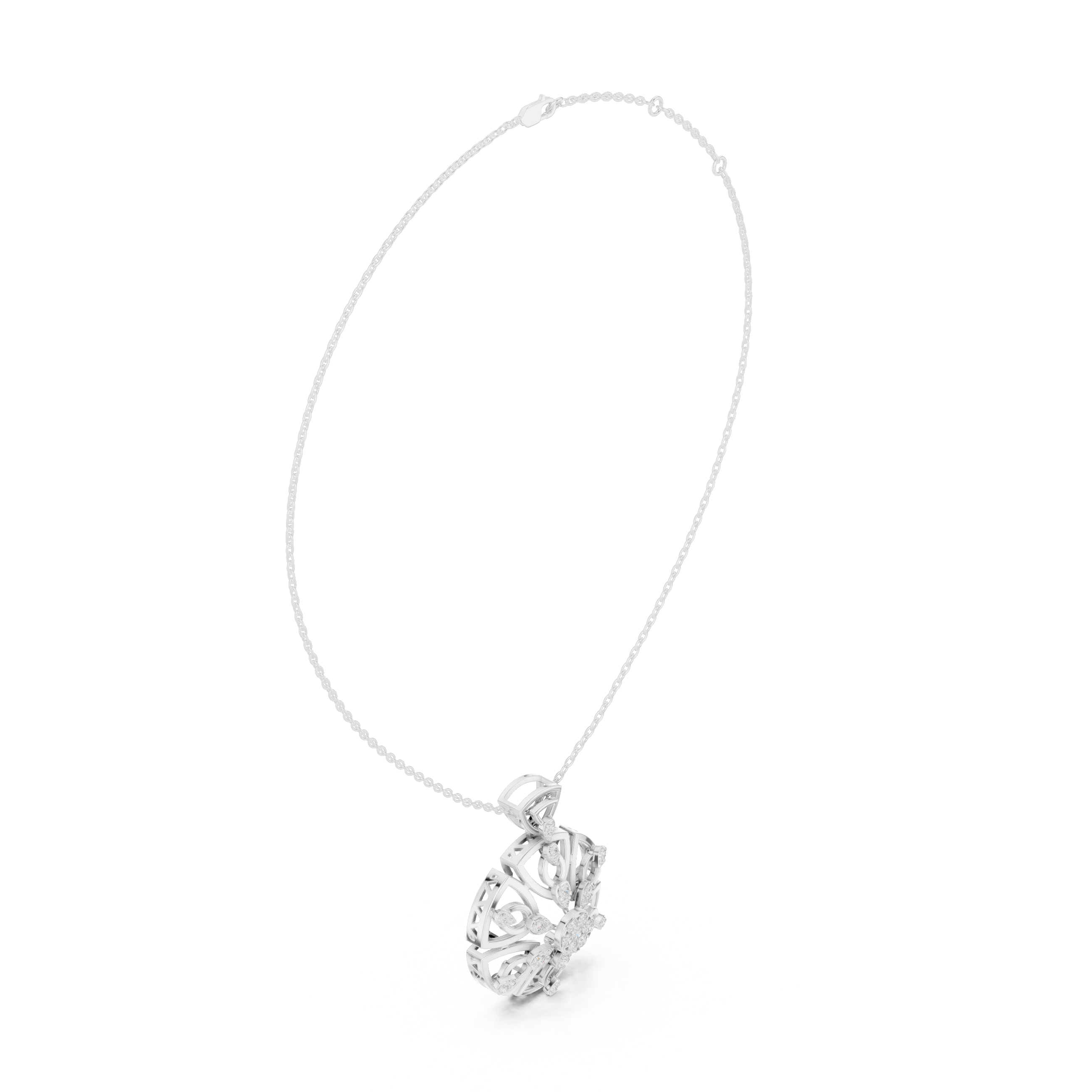 Royal Floral Diamond Pendant