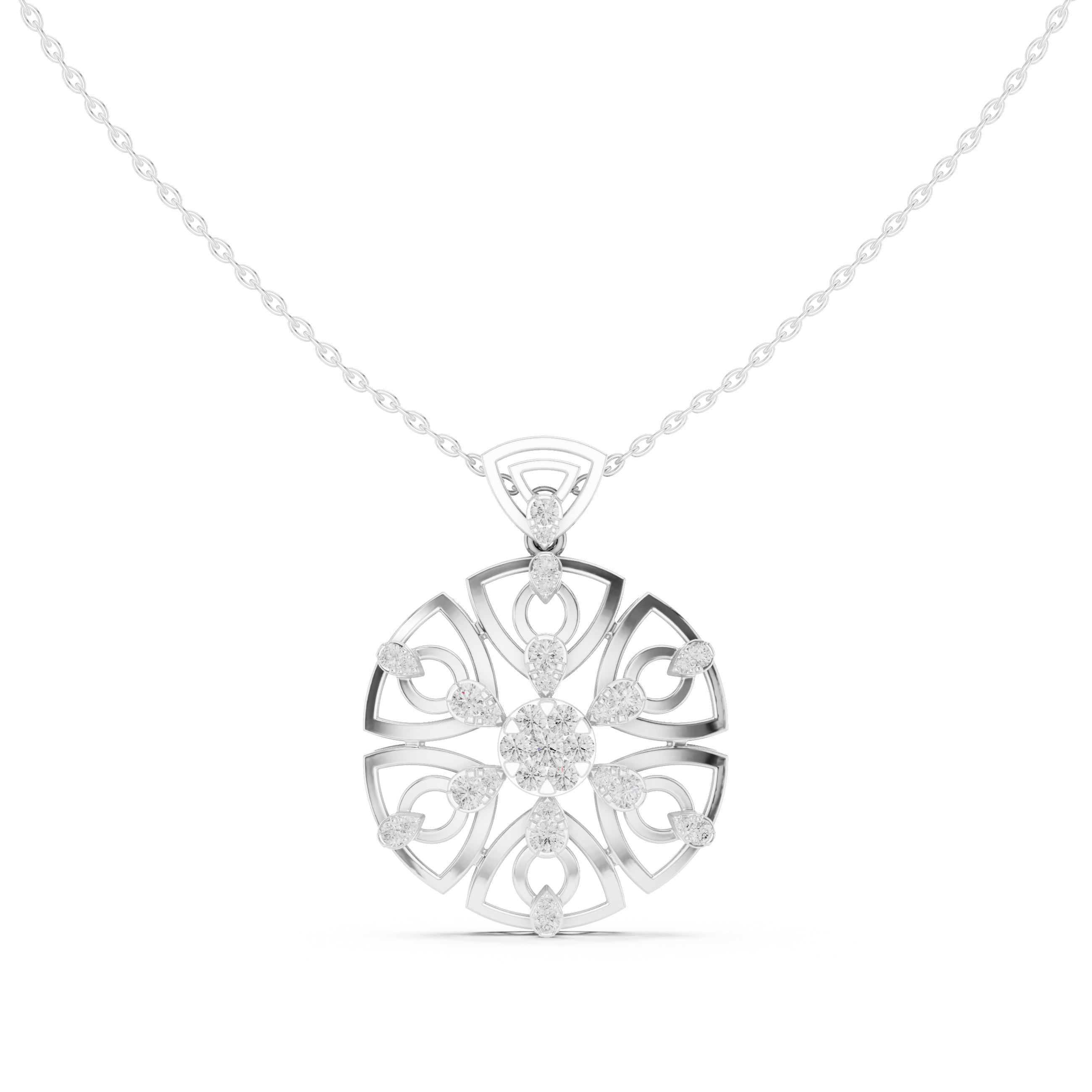 Royal Floral Diamond Pendant