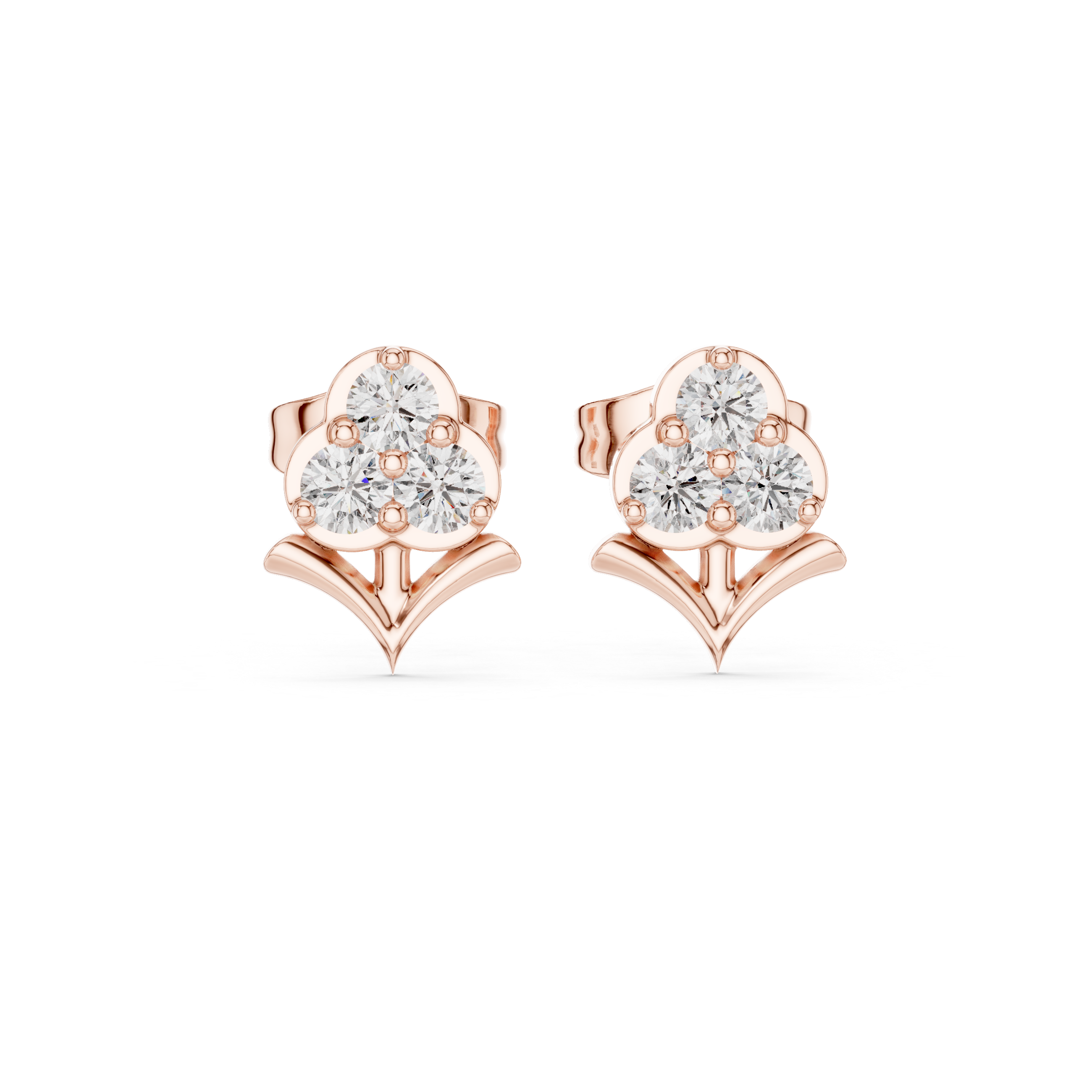 Luxury Diamond Flower Earrings