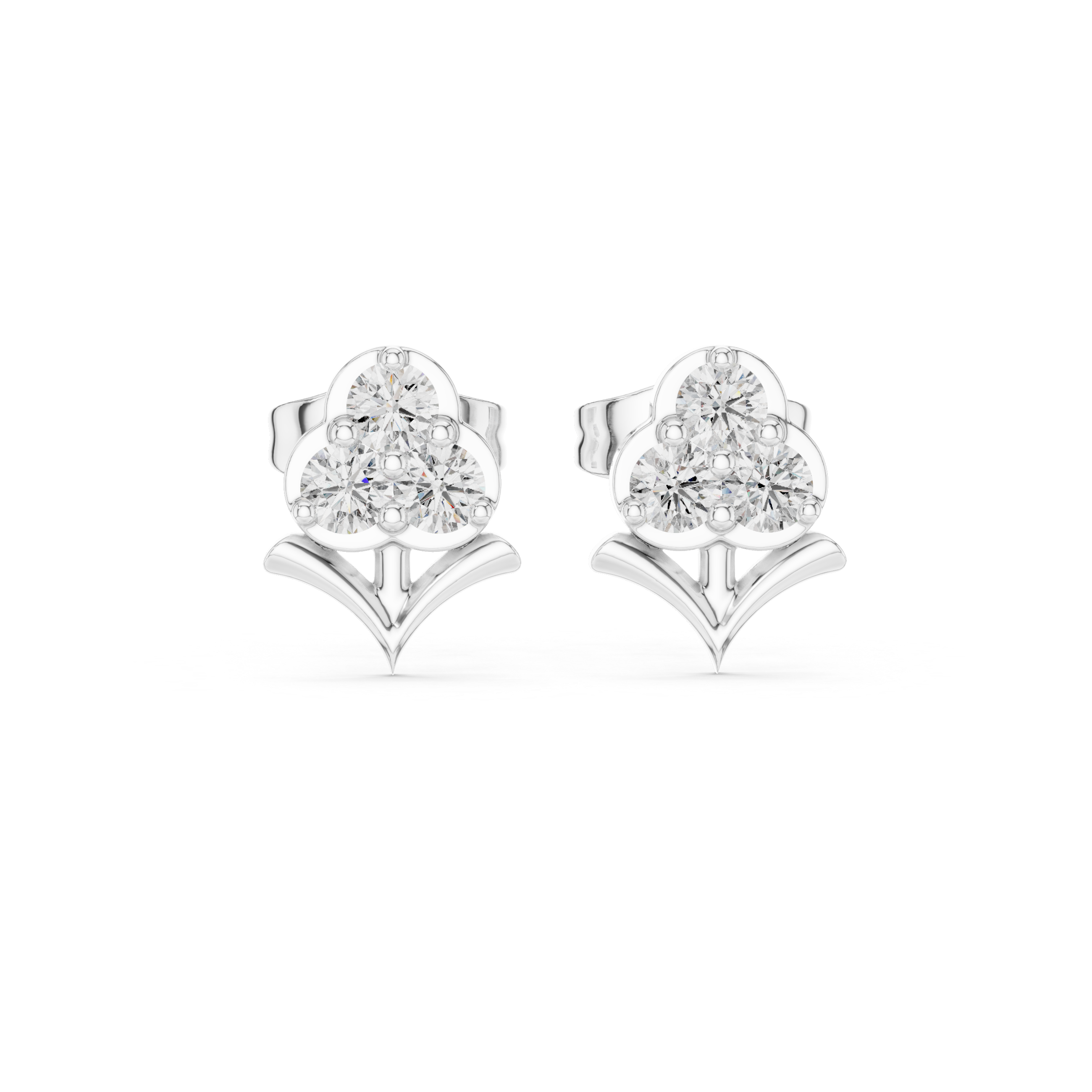 Luxury Diamond Flower Earrings