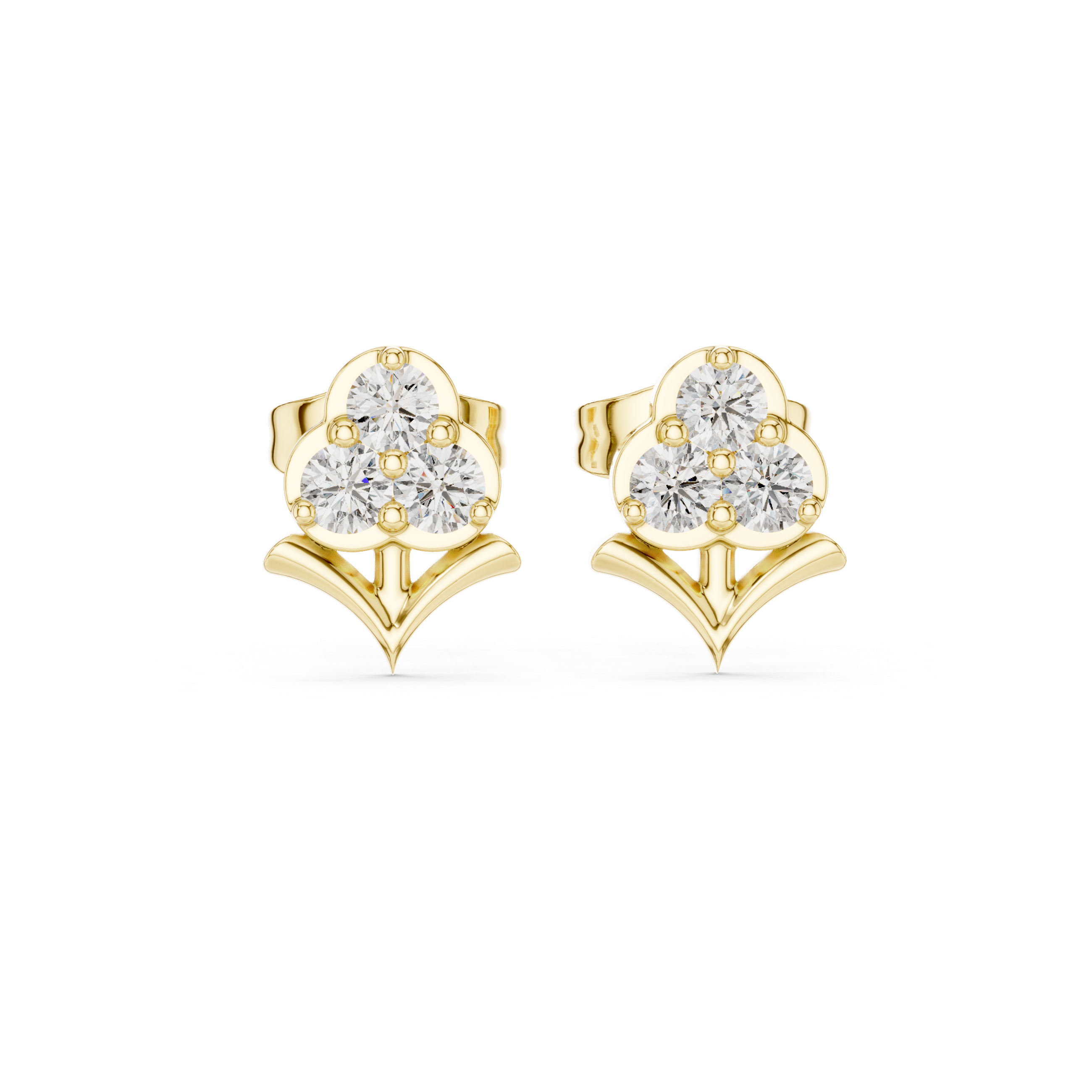 Luxury Diamond Flower Earrings