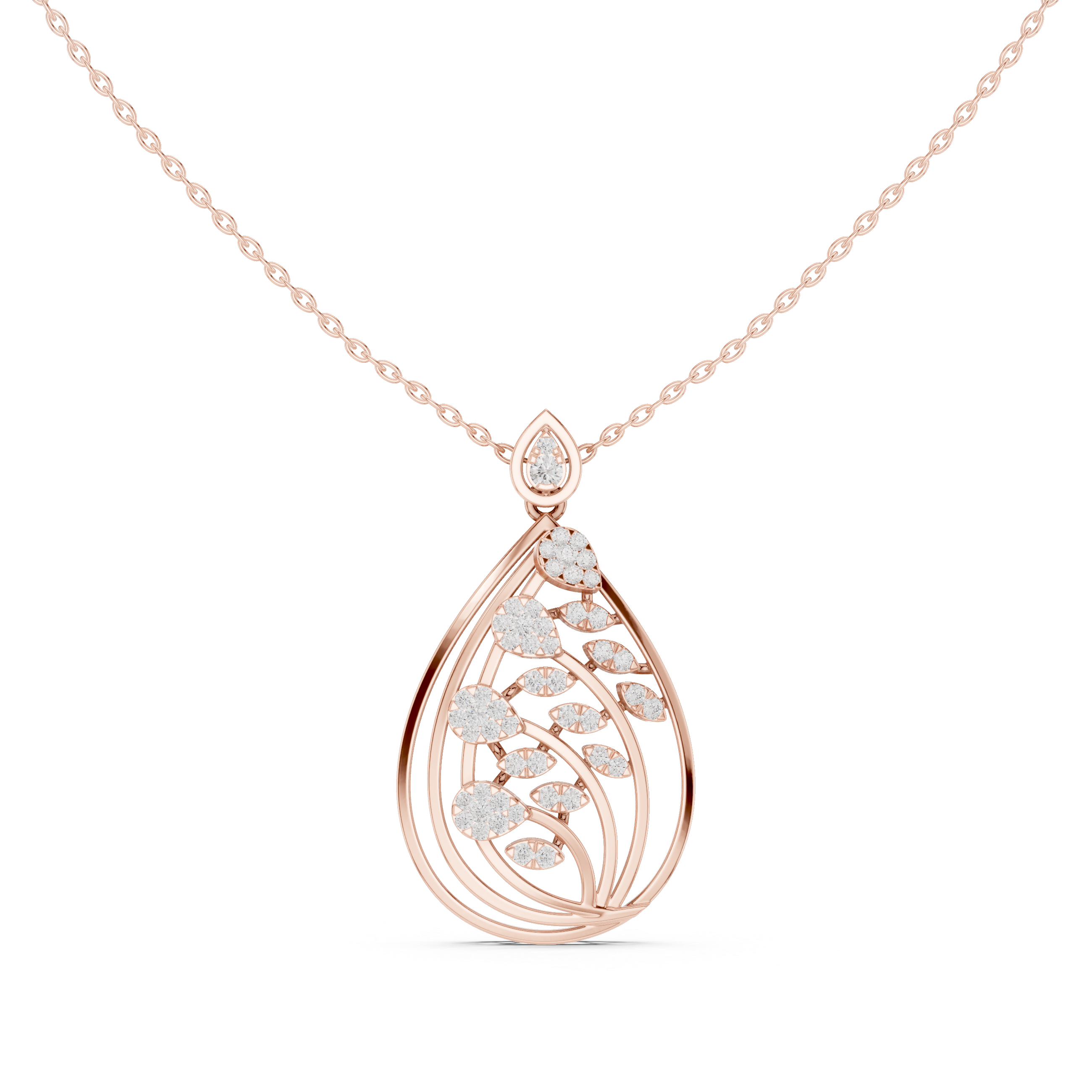 Luxury Diamond Teardrop Pendant