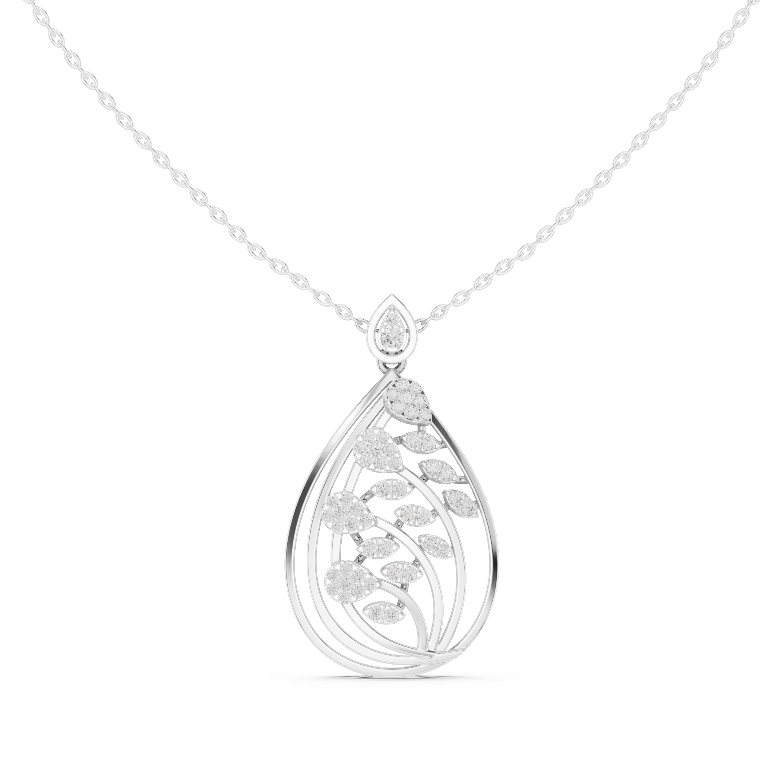 Luxury Diamond Teardrop Pendant