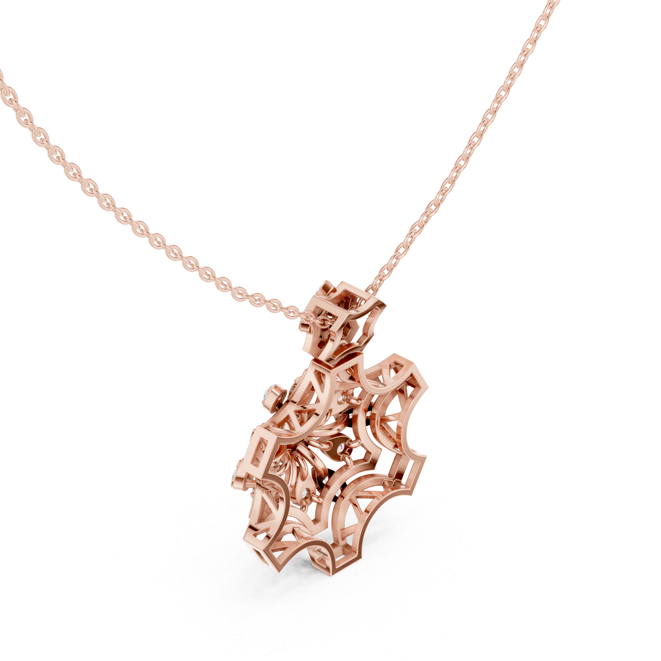 Luxury Floral Diamond Pendant