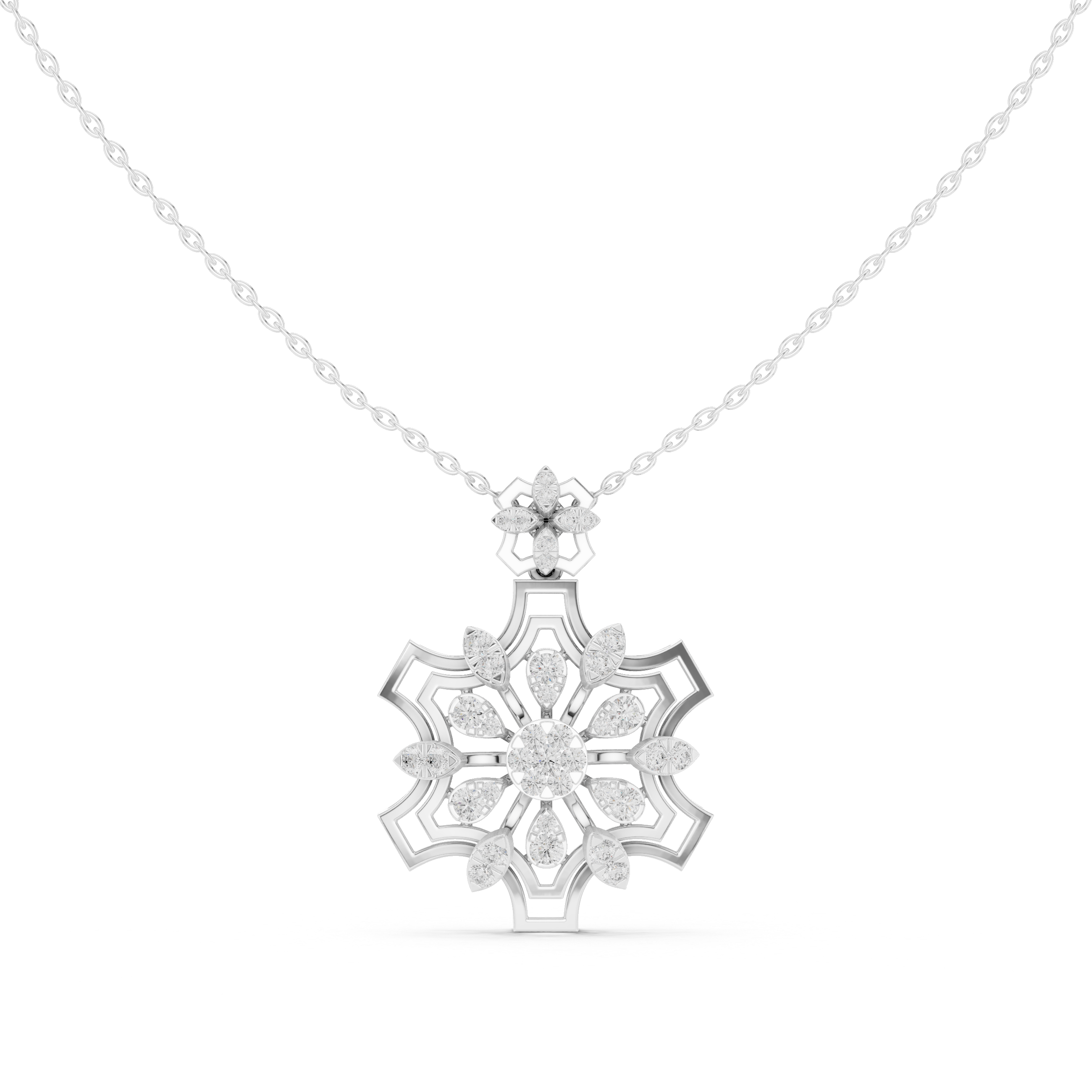 Luxury Floral Diamond Pendant