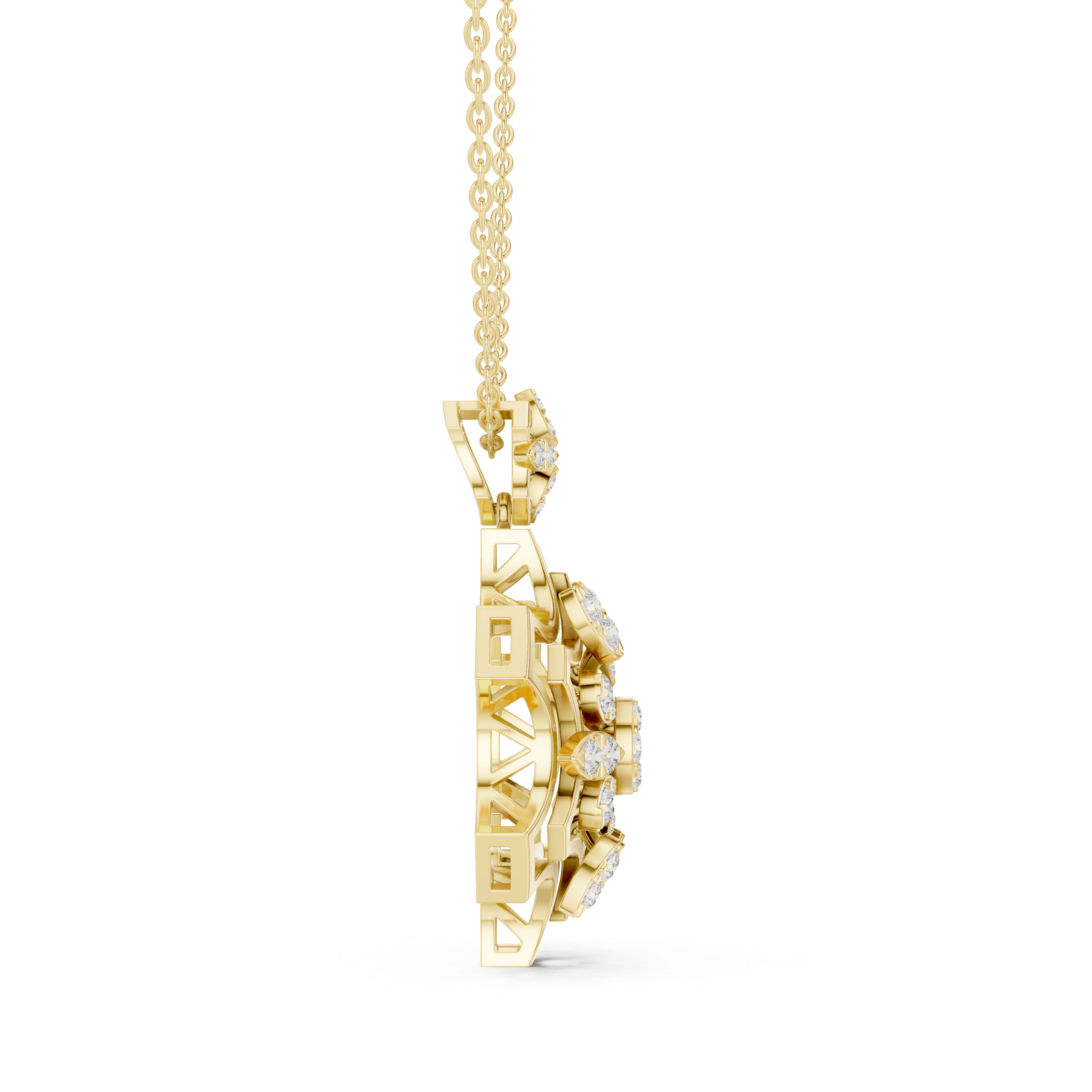 Luxury Floral Diamond Pendant