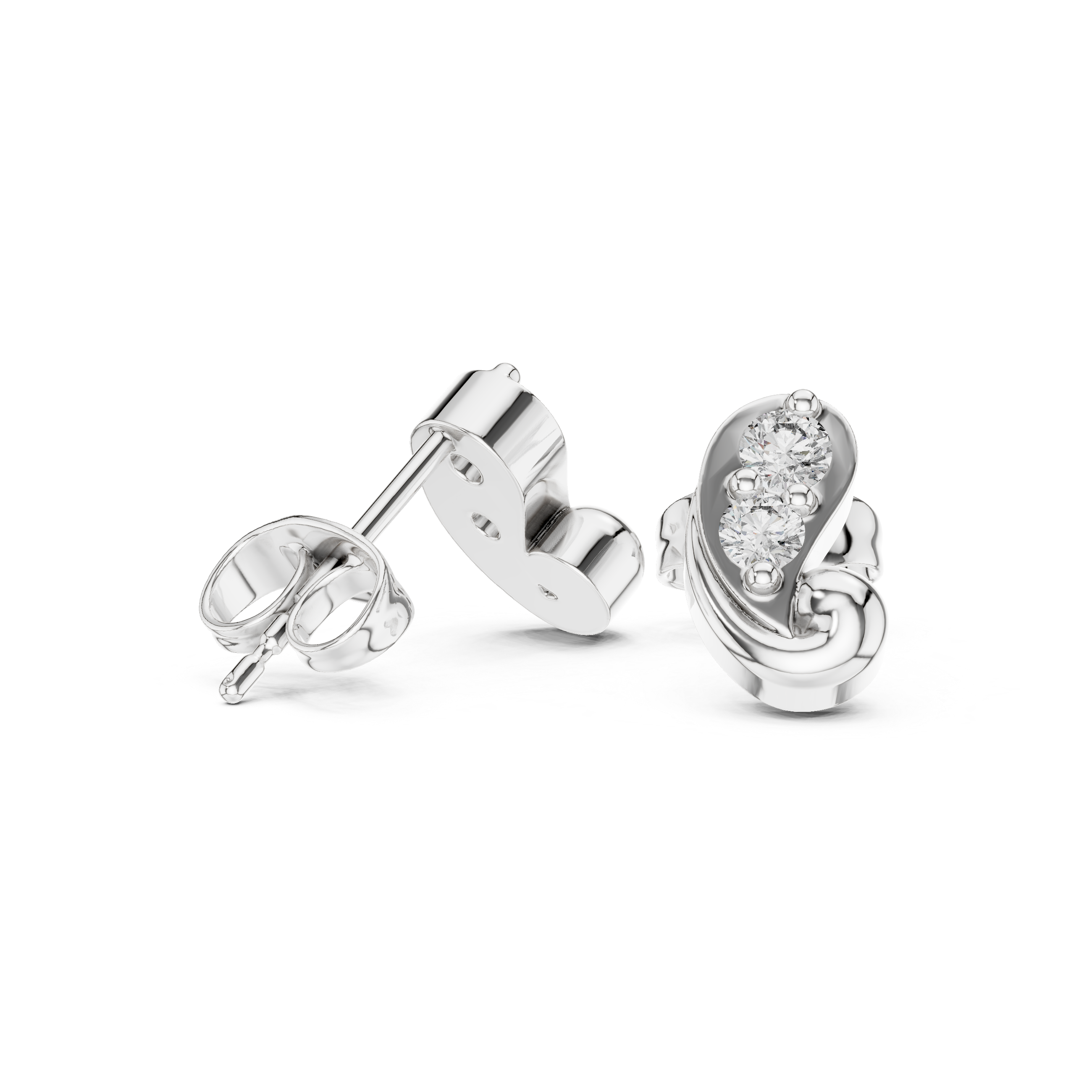 Luxury Diamond Curve Earrings