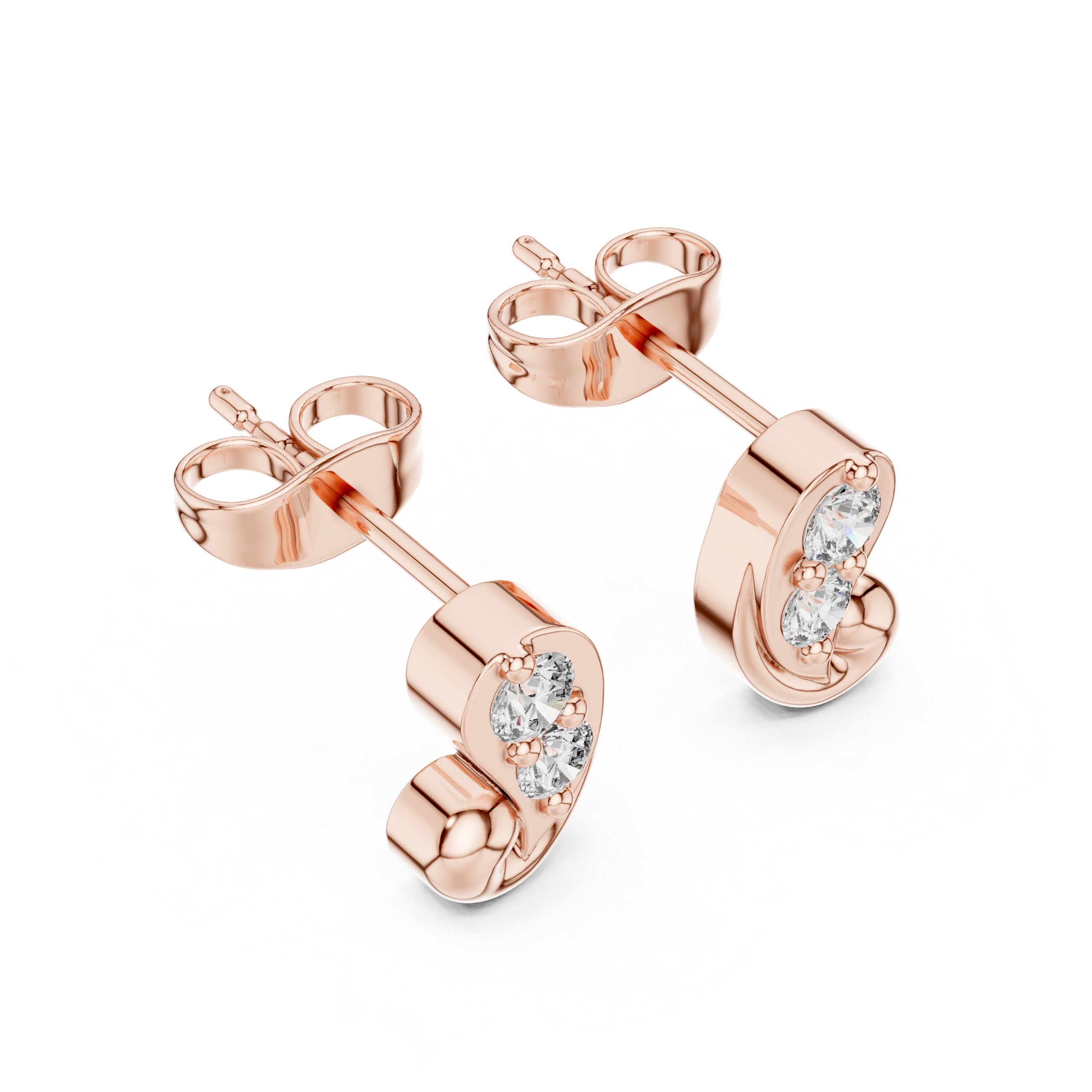 Luxury Diamond Curve Earrings
