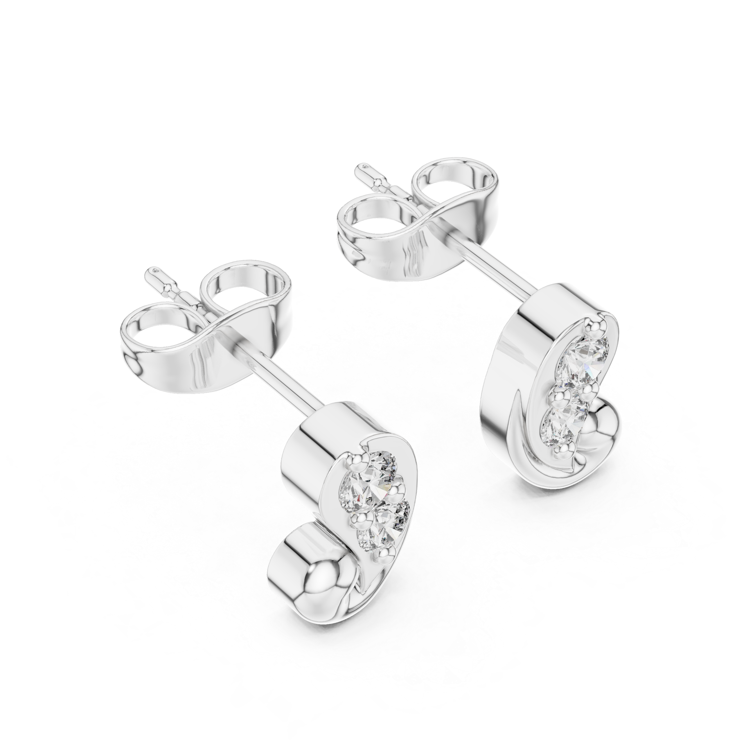 Luxury Diamond Curve Earrings
