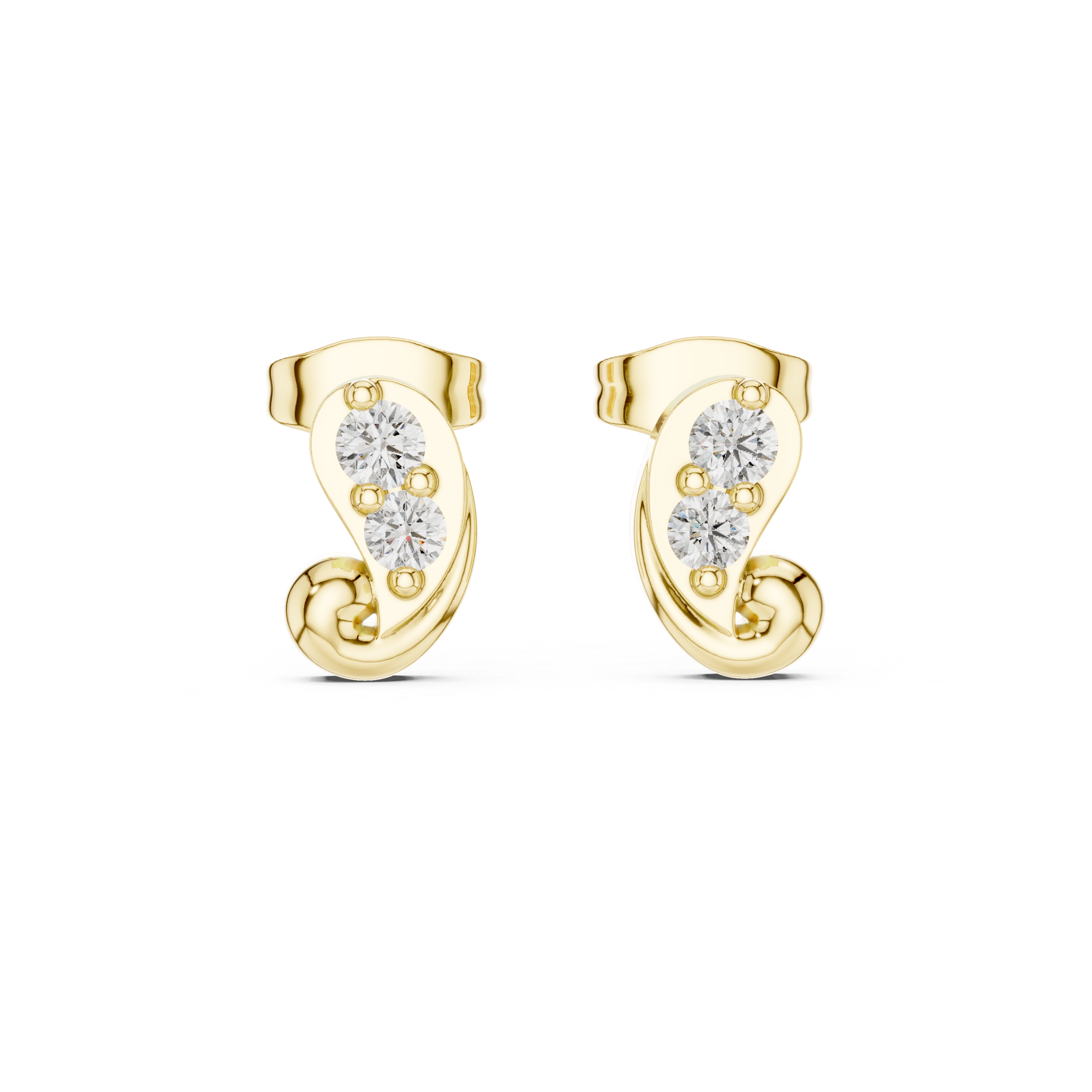 Luxury Diamond Curve Earrings