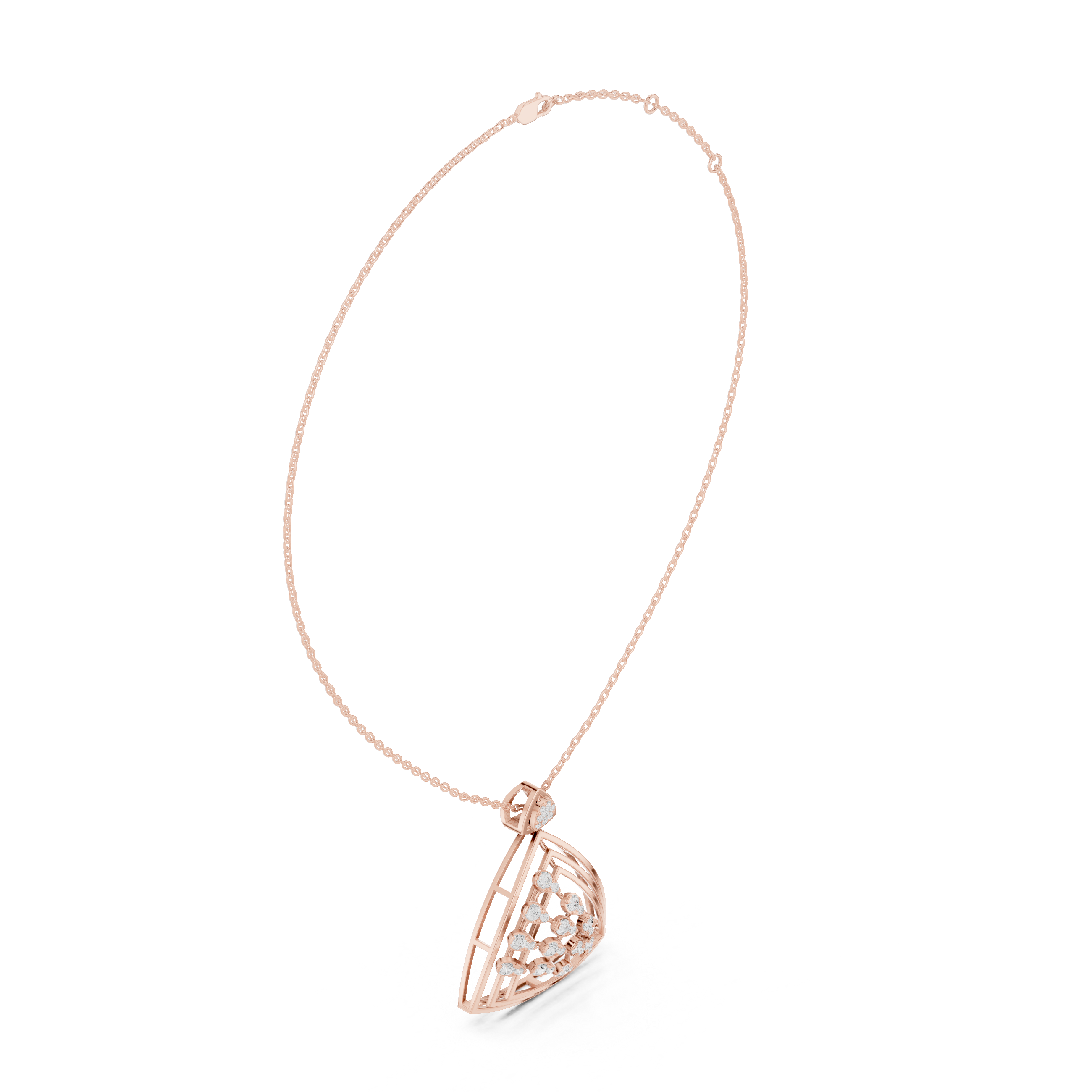 Luxury Geometric Diamond Pendant