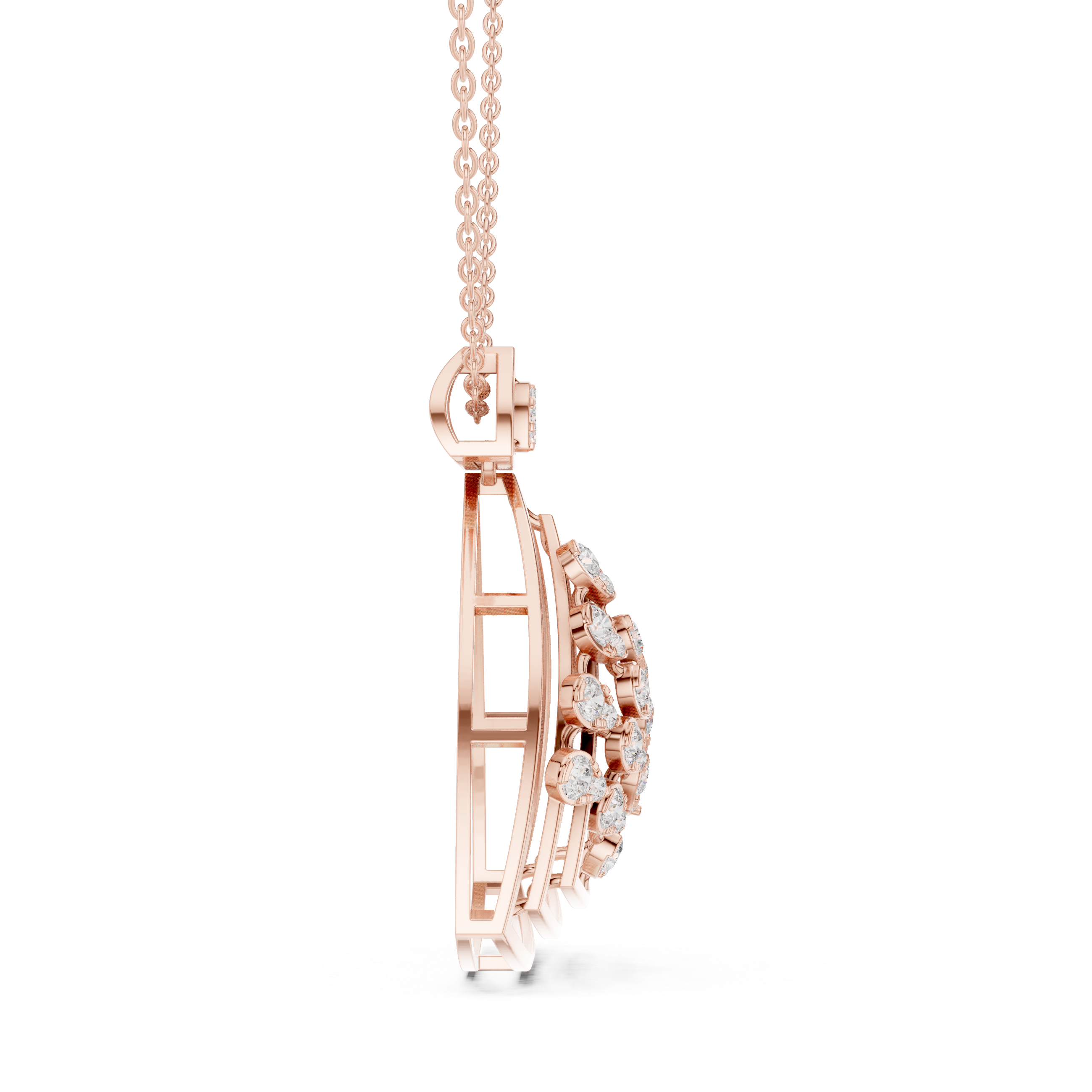 Luxury Geometric Diamond Pendant