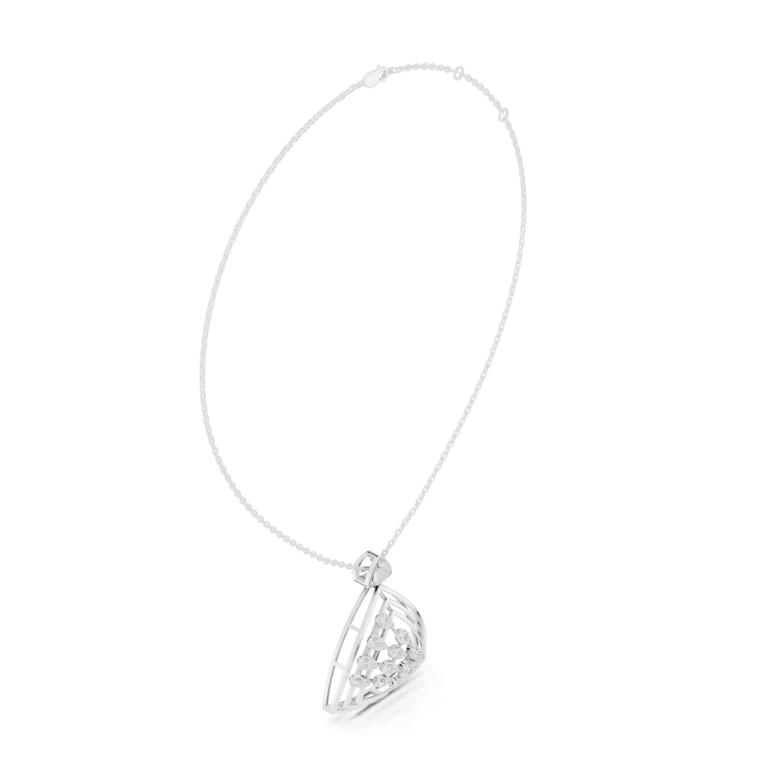 Luxury Geometric Diamond Pendant