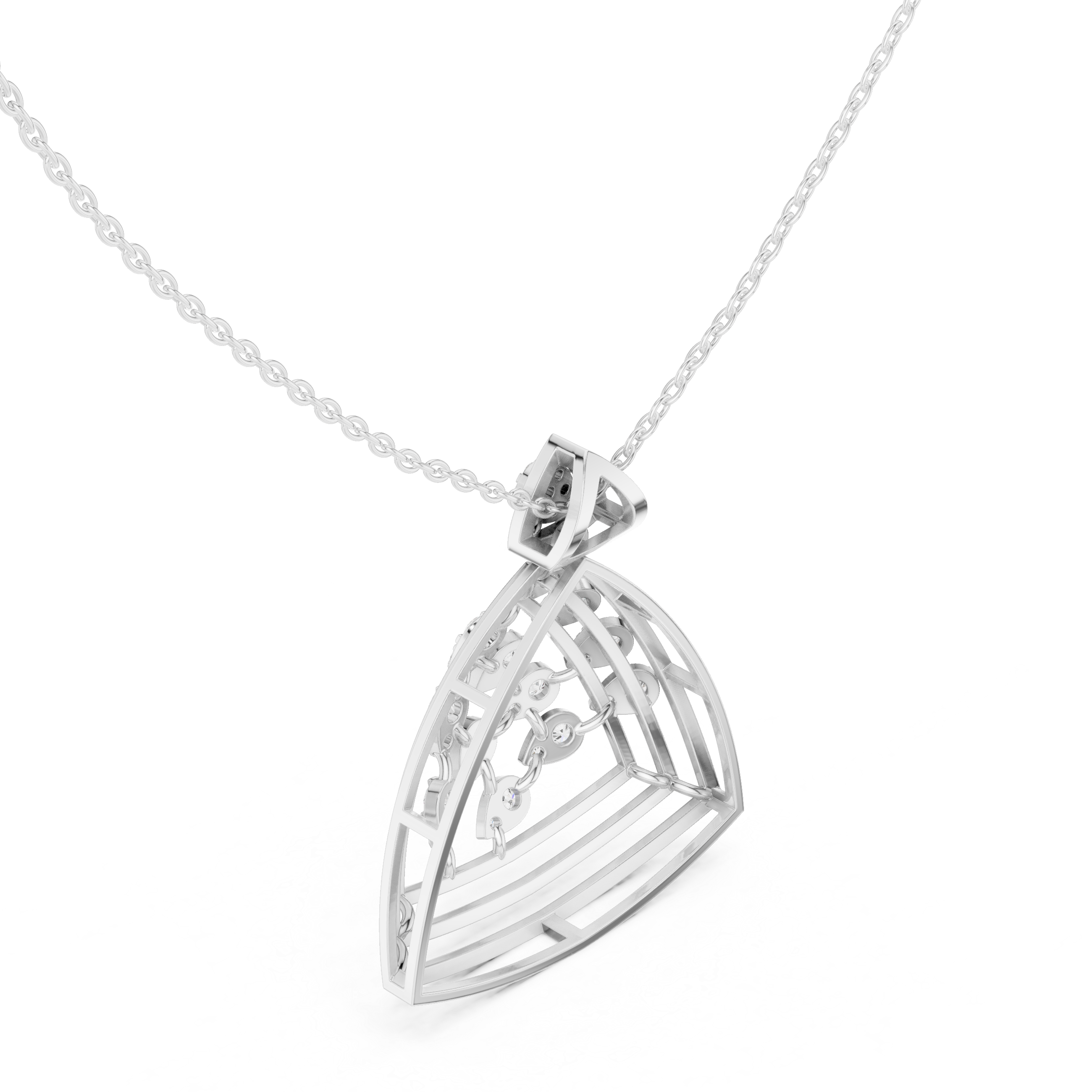 Luxury Geometric Diamond Pendant