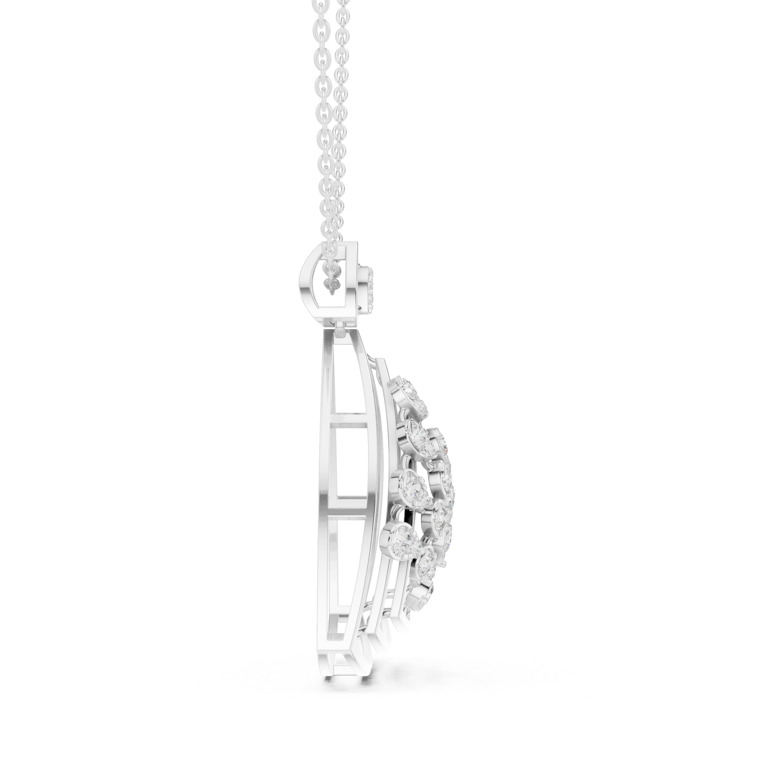 Luxury Geometric Diamond Pendant