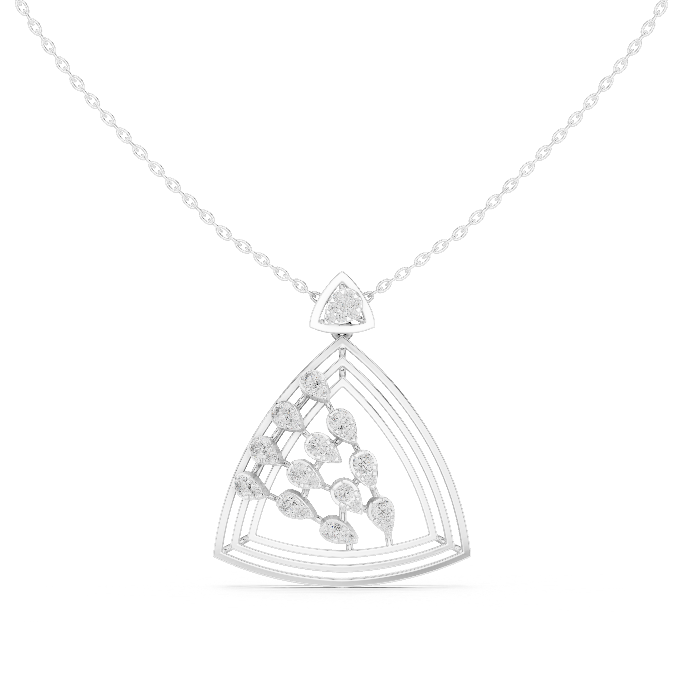 Luxury Geometric Diamond Pendant