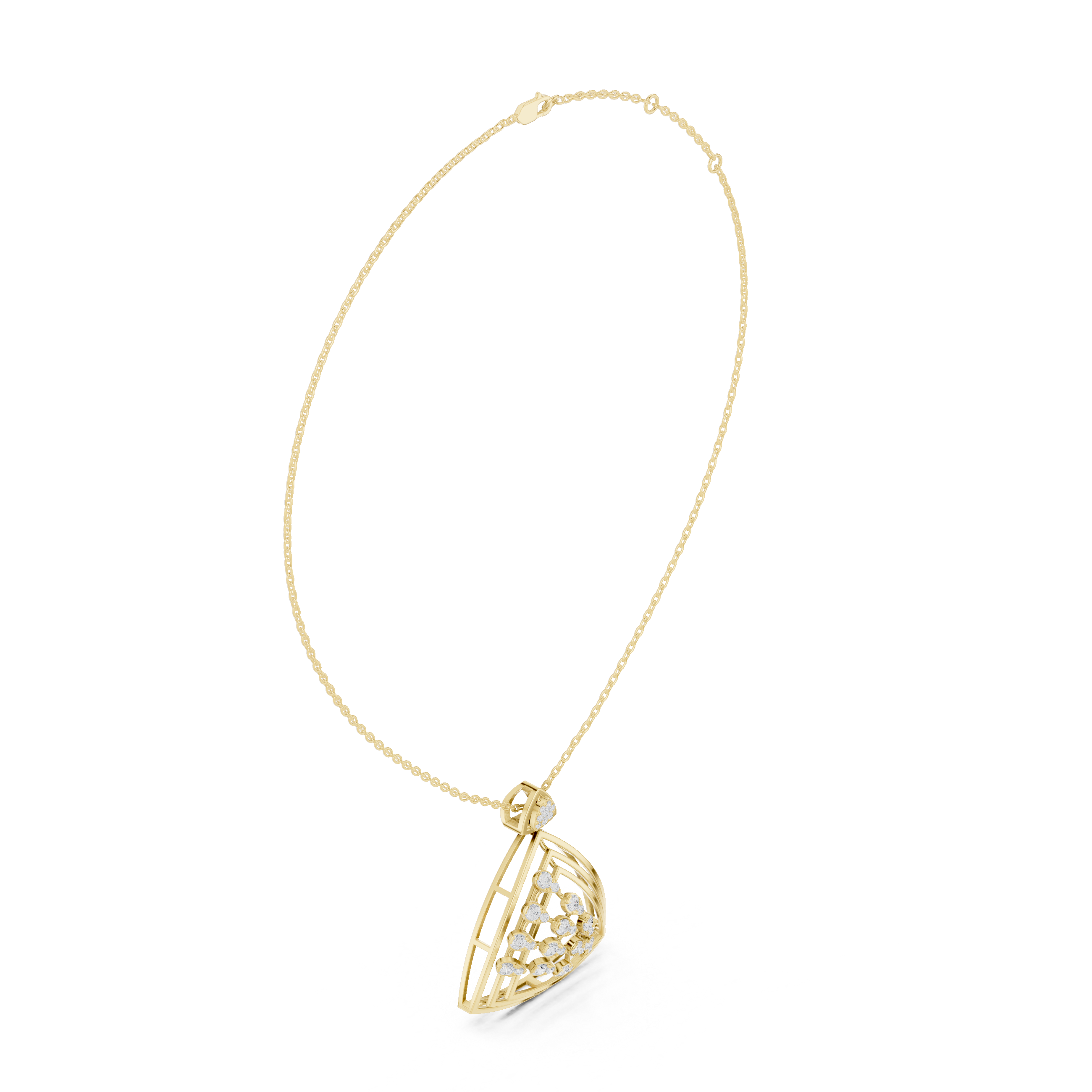 Luxury Geometric Diamond Pendant