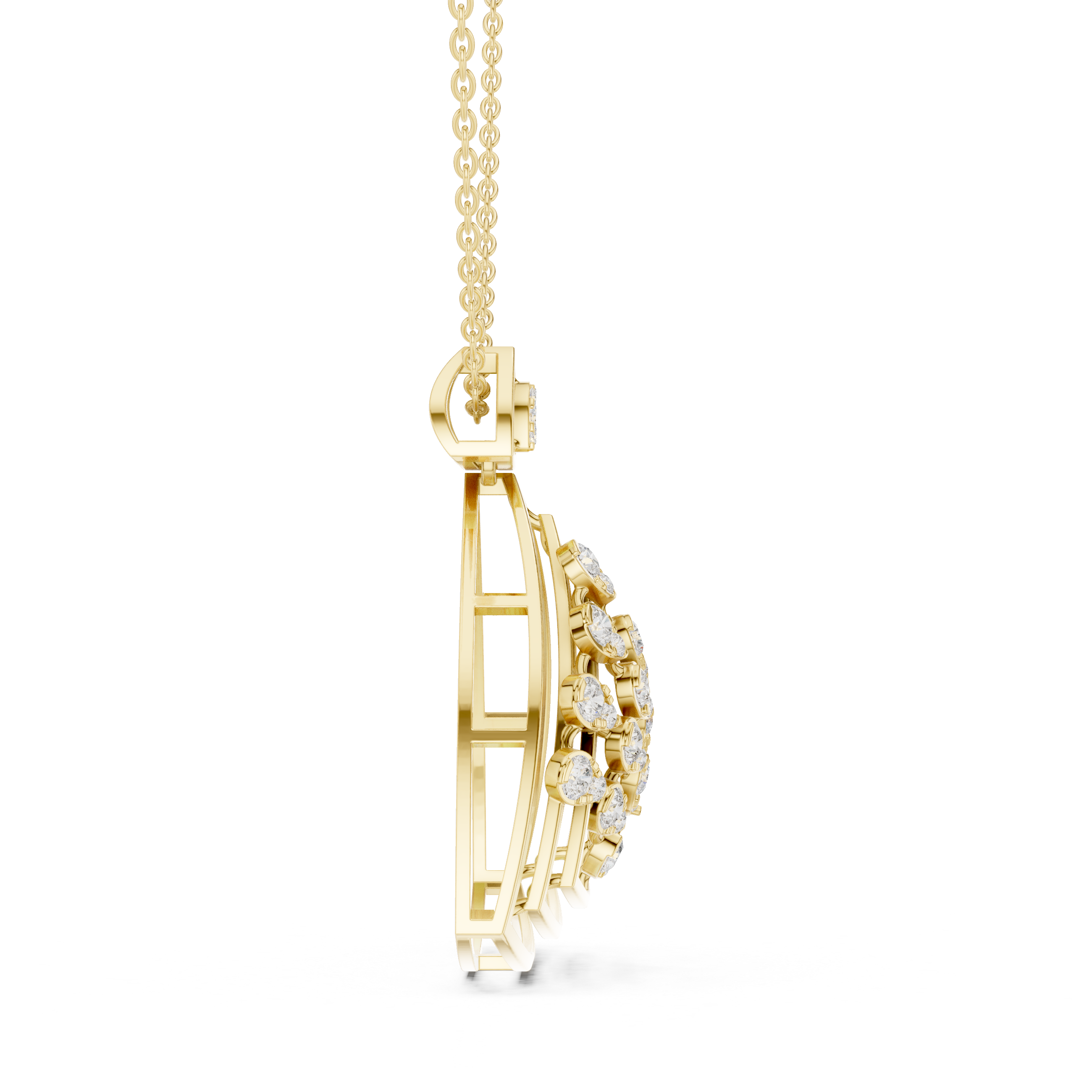 Luxury Geometric Diamond Pendant