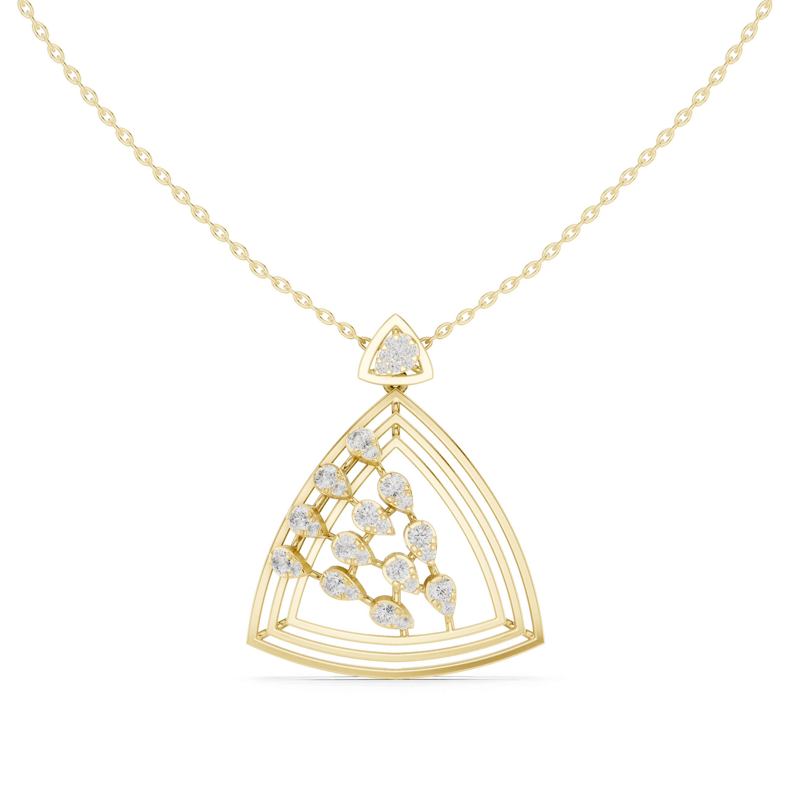 Luxury Geometric Diamond Pendant