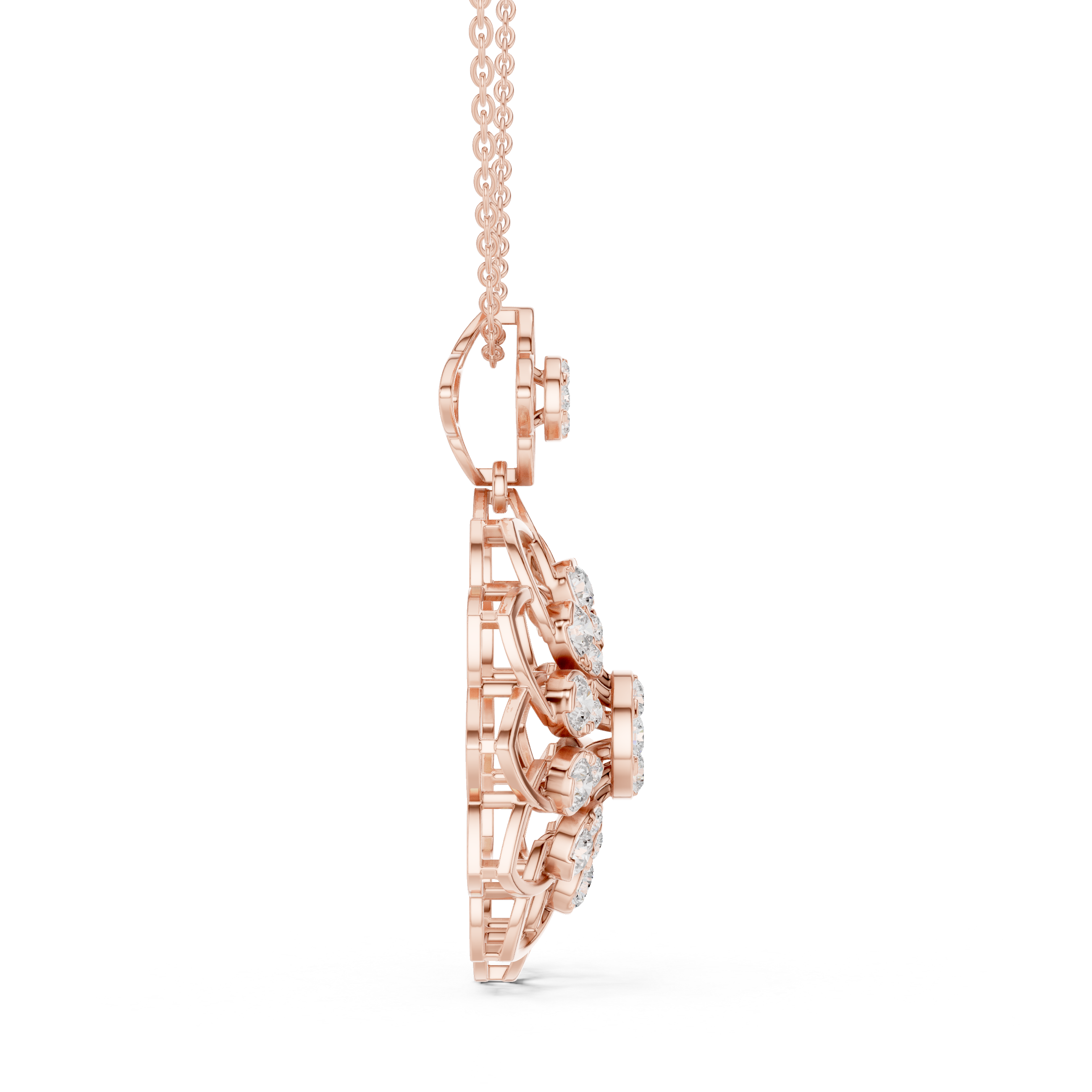 Luxury Floral Diamond Pendant