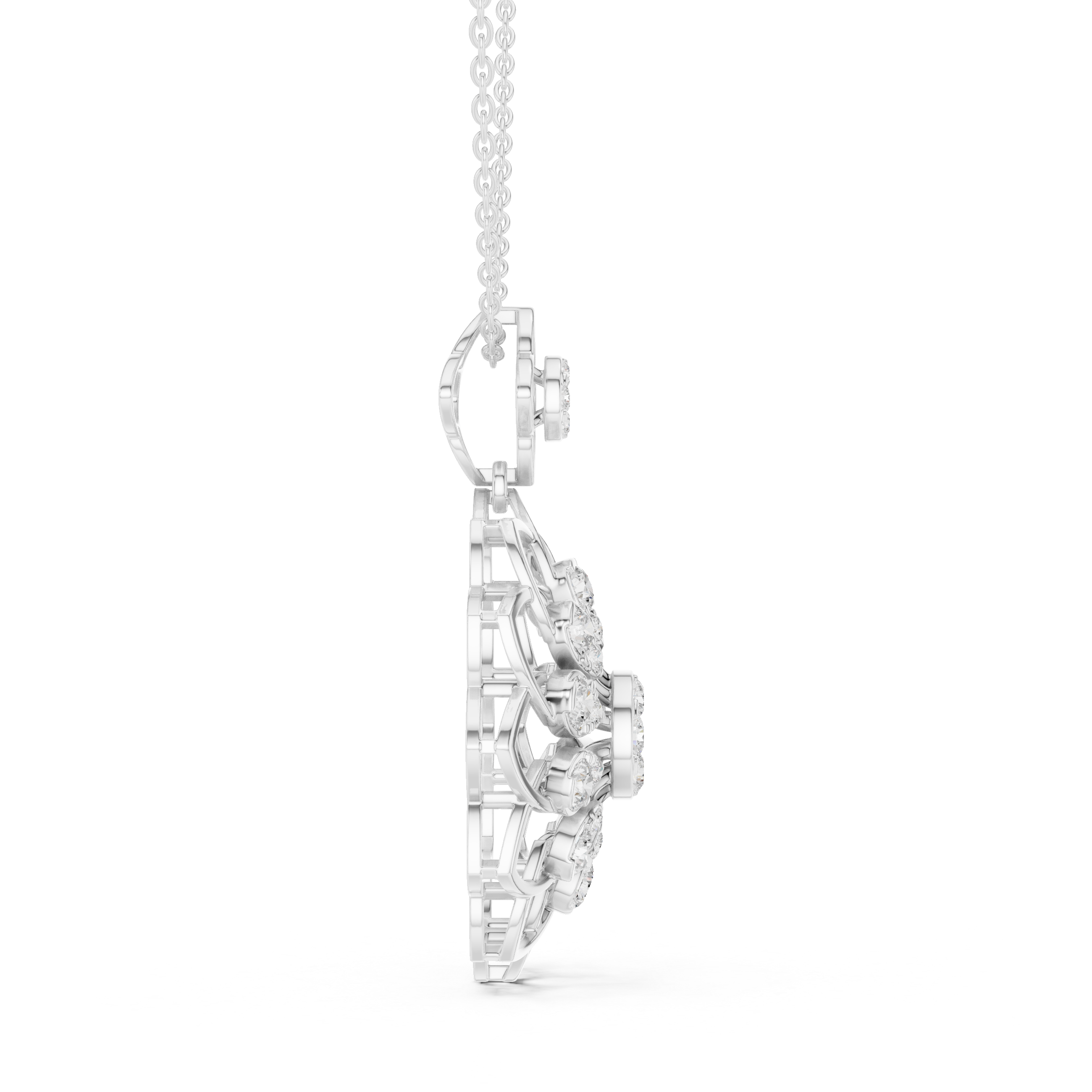 Luxury Floral Diamond Pendant