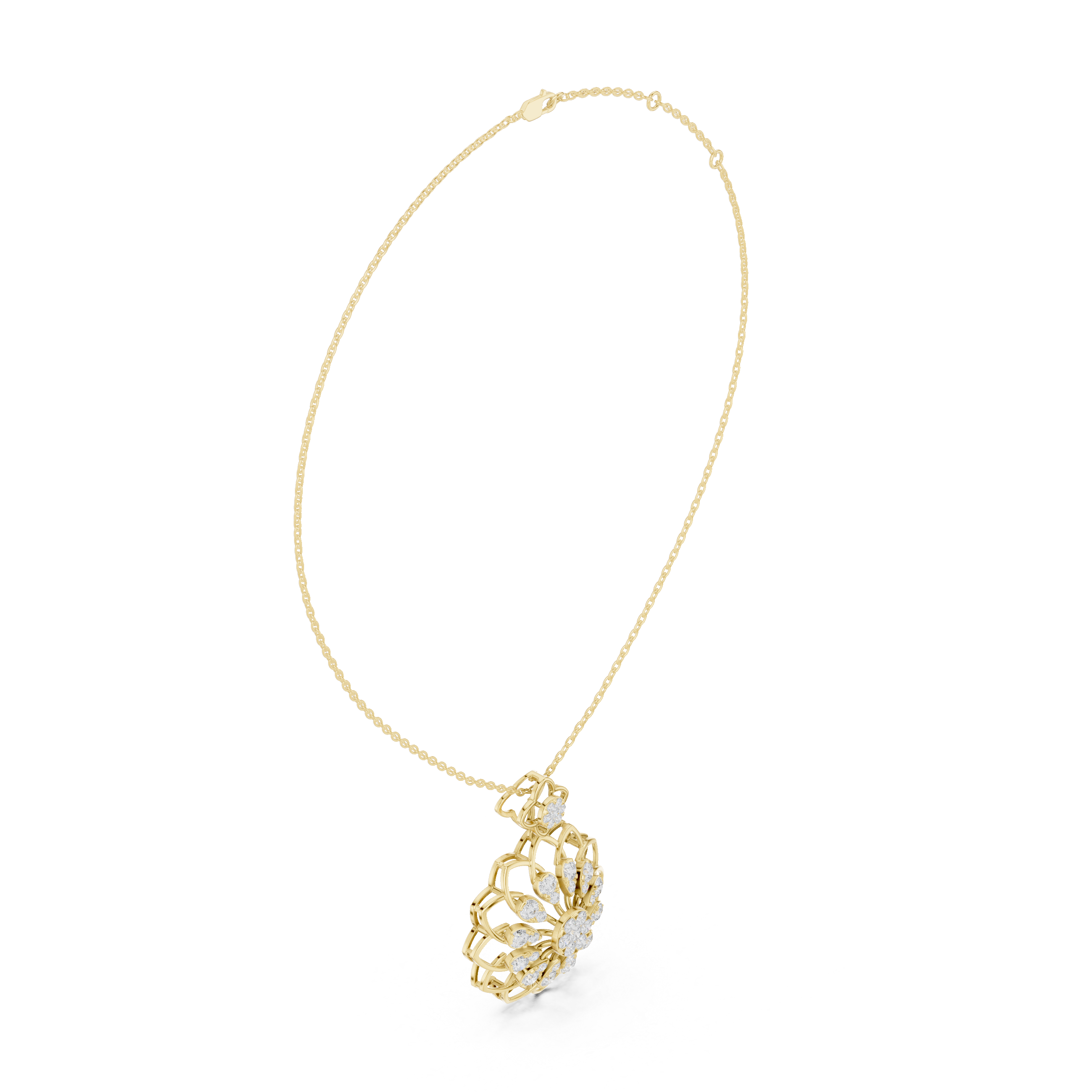 Luxury Floral Diamond Pendant