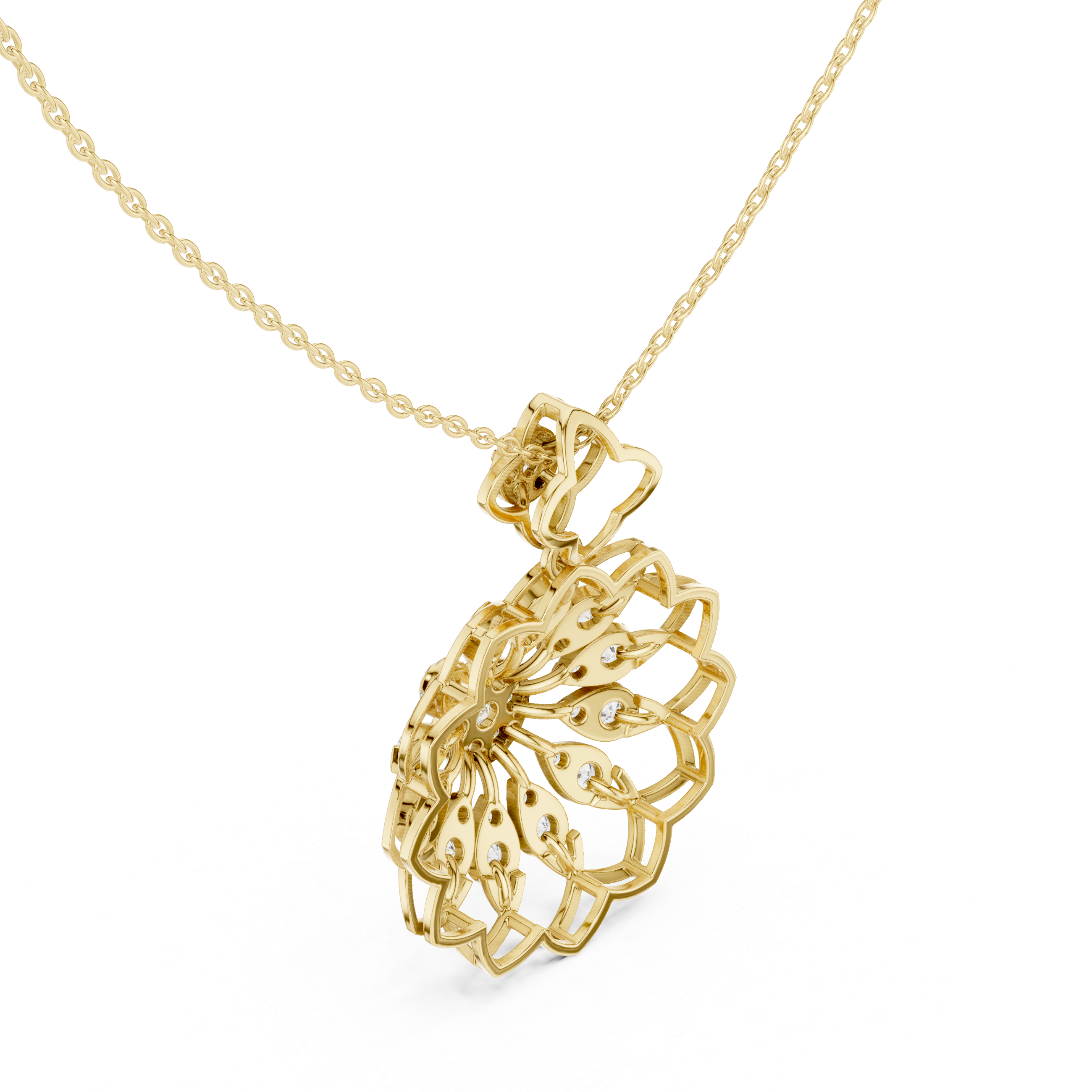Luxury Floral Diamond Pendant