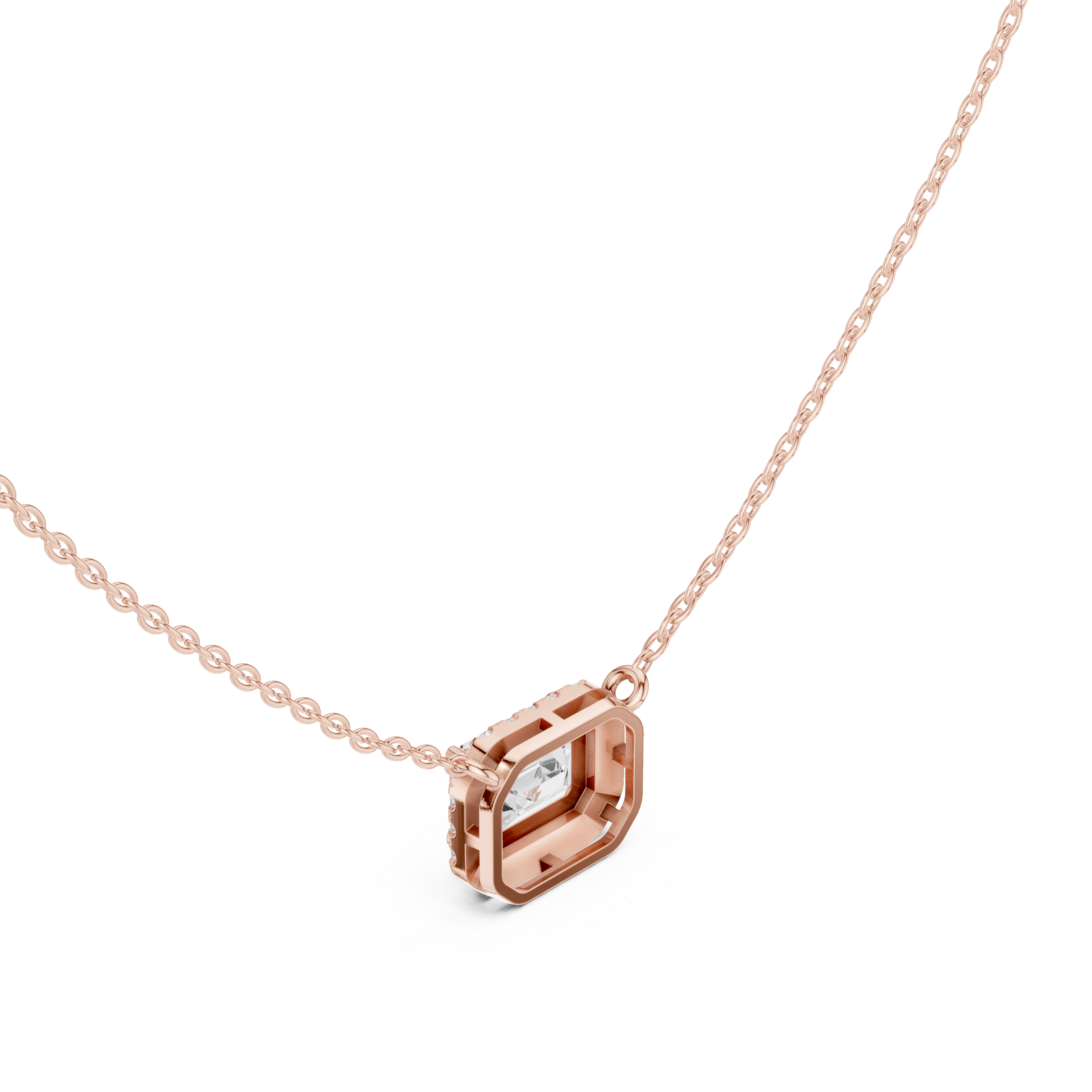 Luxury Emerald Halo Pendant