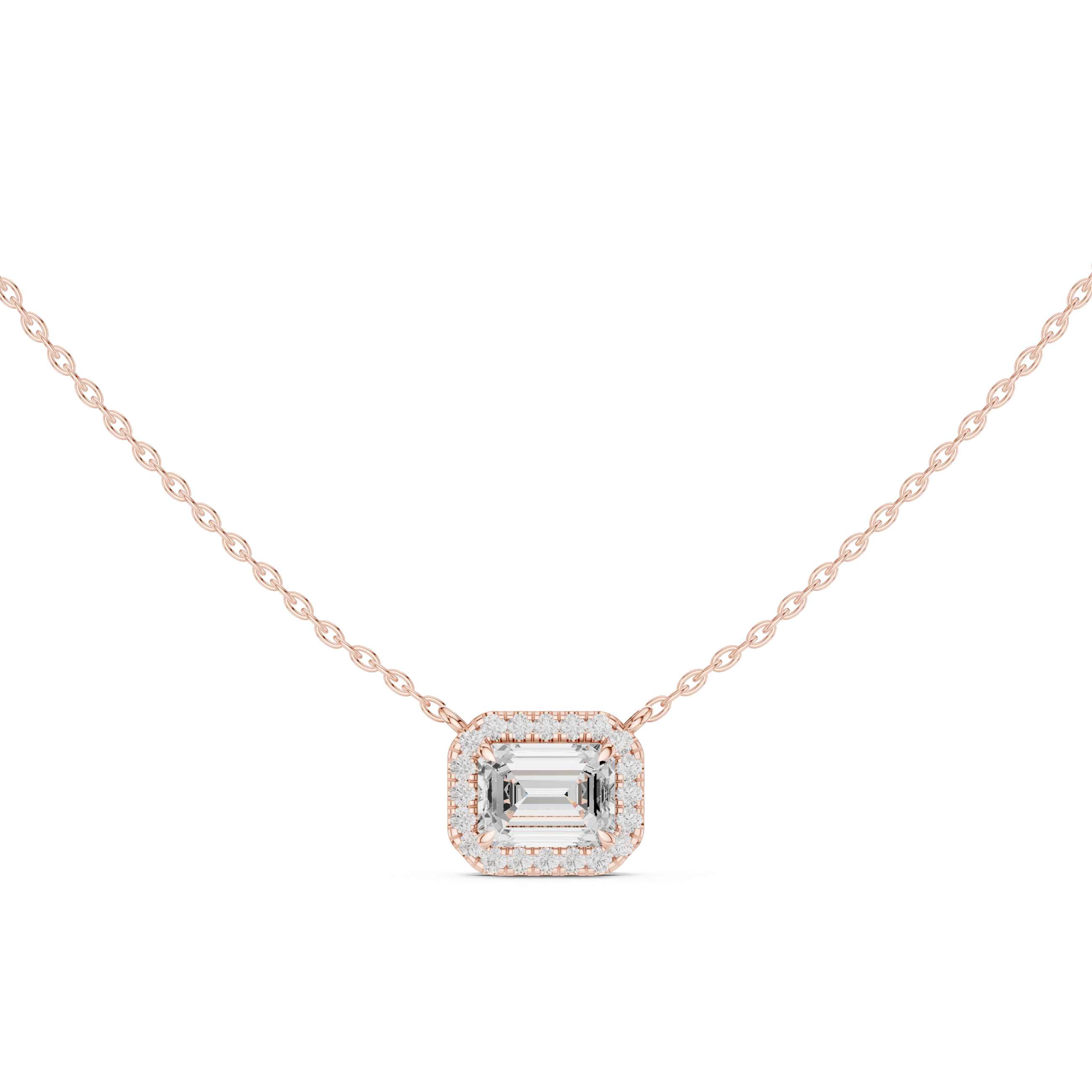 Luxury Emerald Halo Pendant